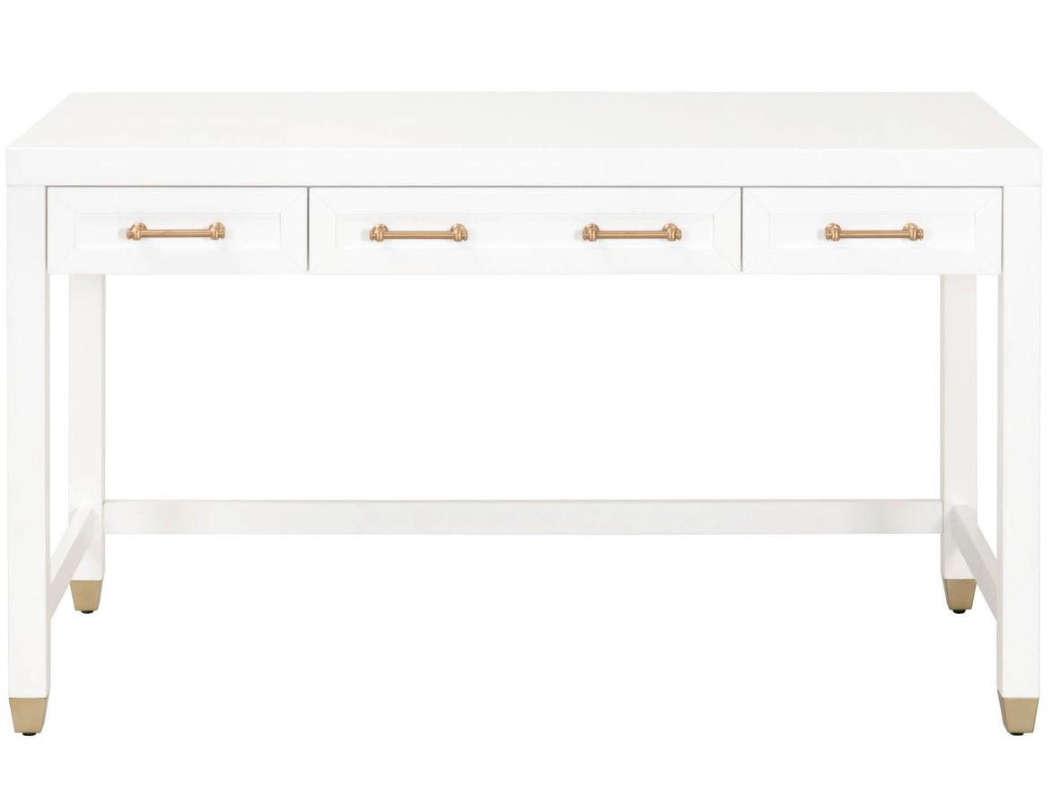 Essentials for Living Traditions Stella Matte White Ply Wood Secretary Desk