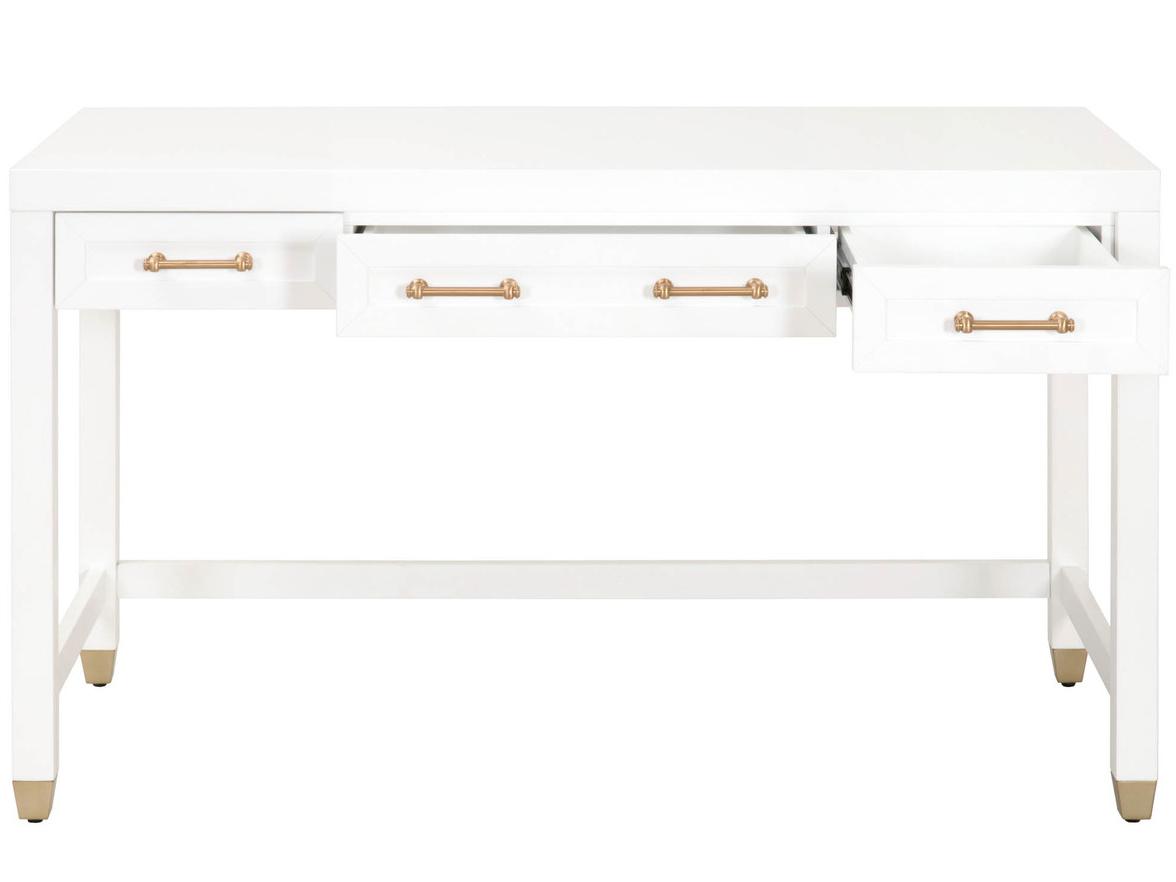 Essentials for Living Traditions Stella Matte White Ply Wood Secretary Desk