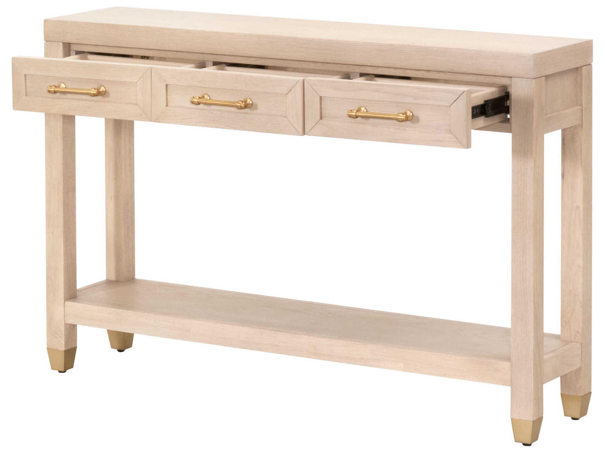 Essentials for Living Traditions Stella Narrow Rectangular Wood Light Honey Oak Console Table