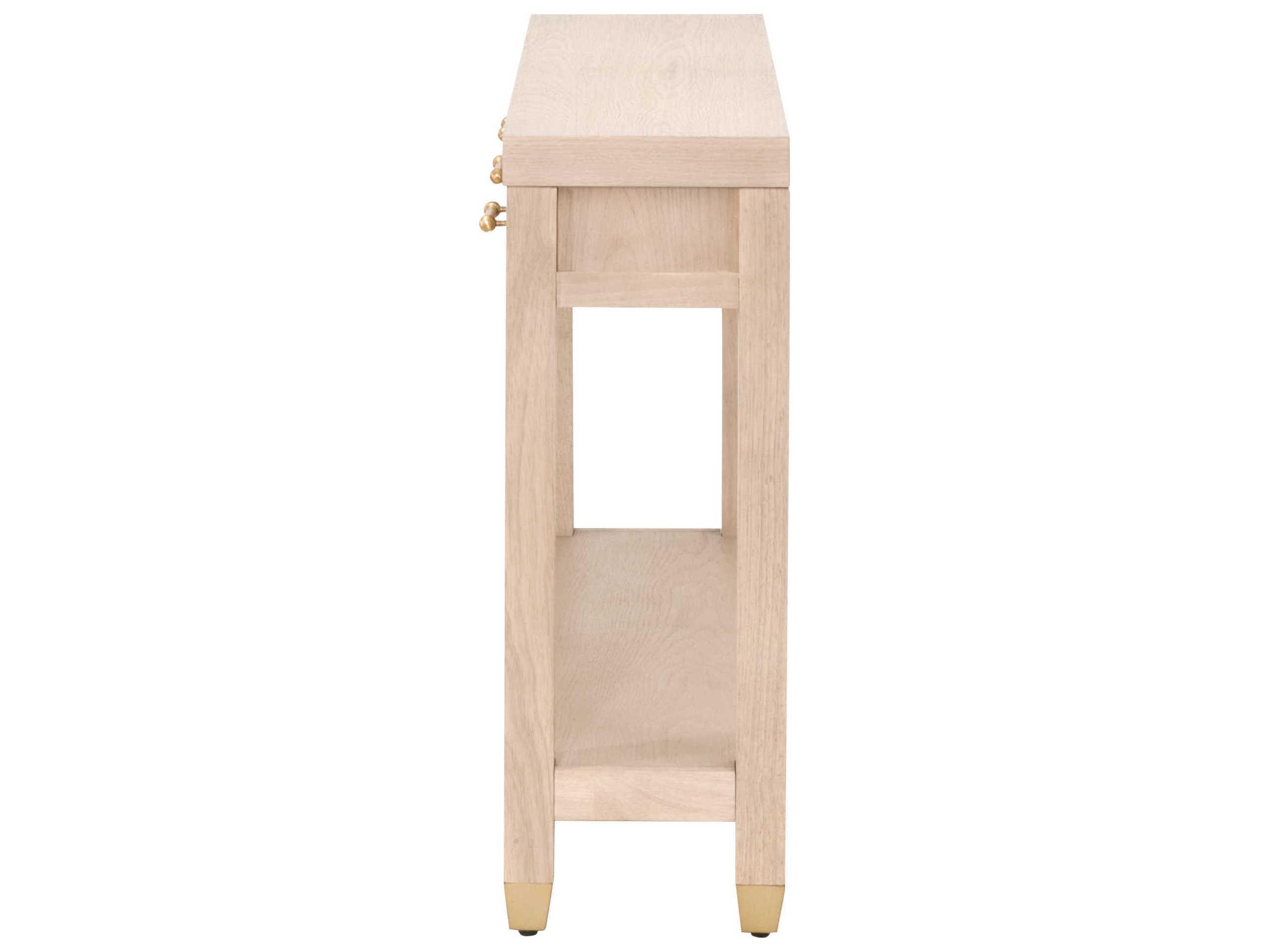 Essentials for Living Traditions Stella Narrow Rectangular Wood Light Honey Oak Console Table