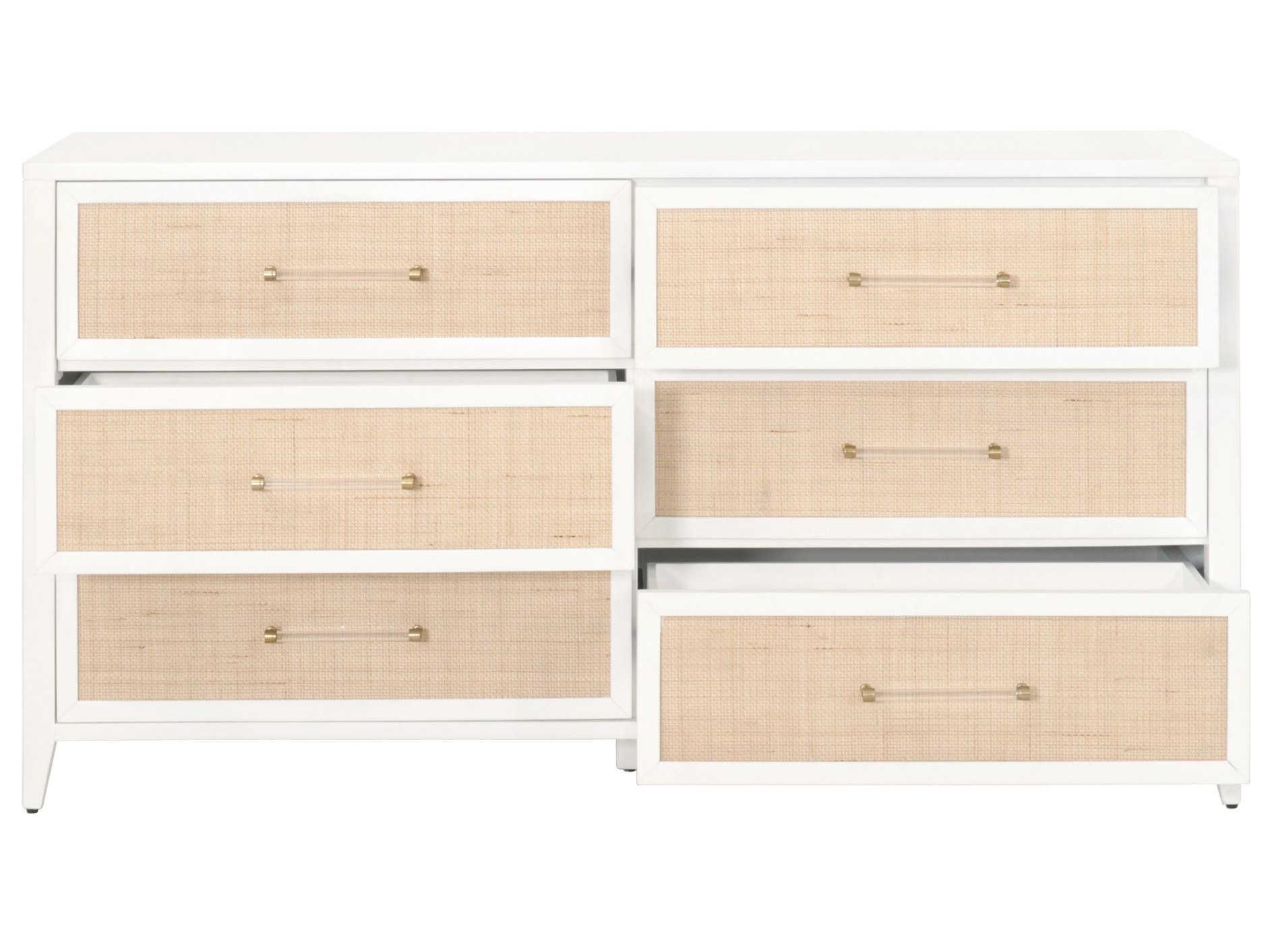 Luxecor Respite Holland 6-Drawers Rattan Double Dresser