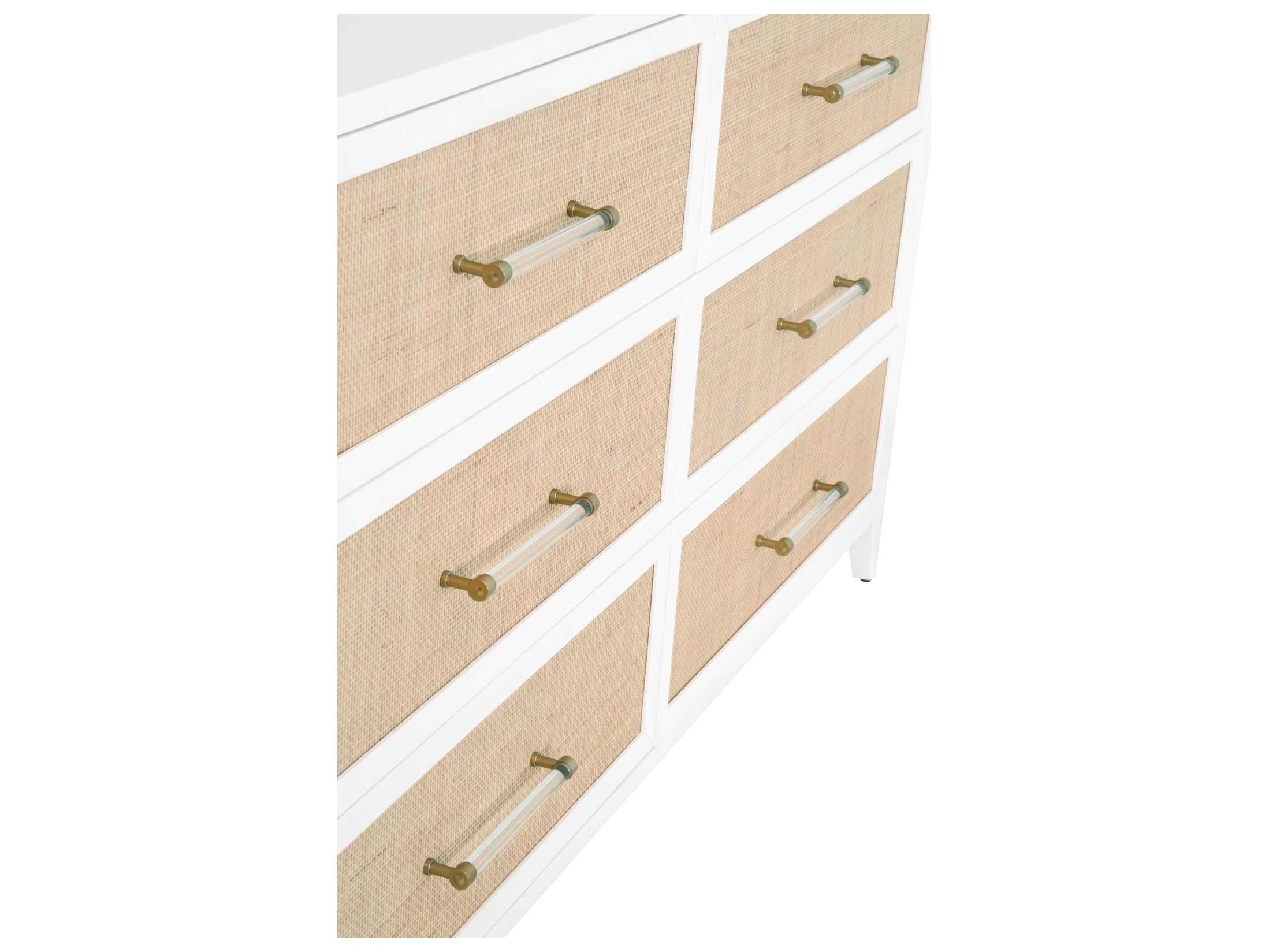 Luxecor Respite Holland 6-Drawers Rattan Double Dresser