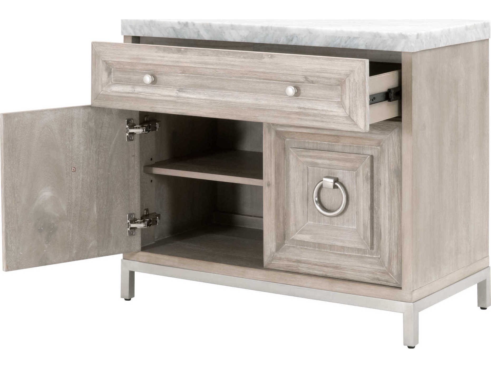 Essentials for Living Traditions Gray Acacia Wood Accent Chest