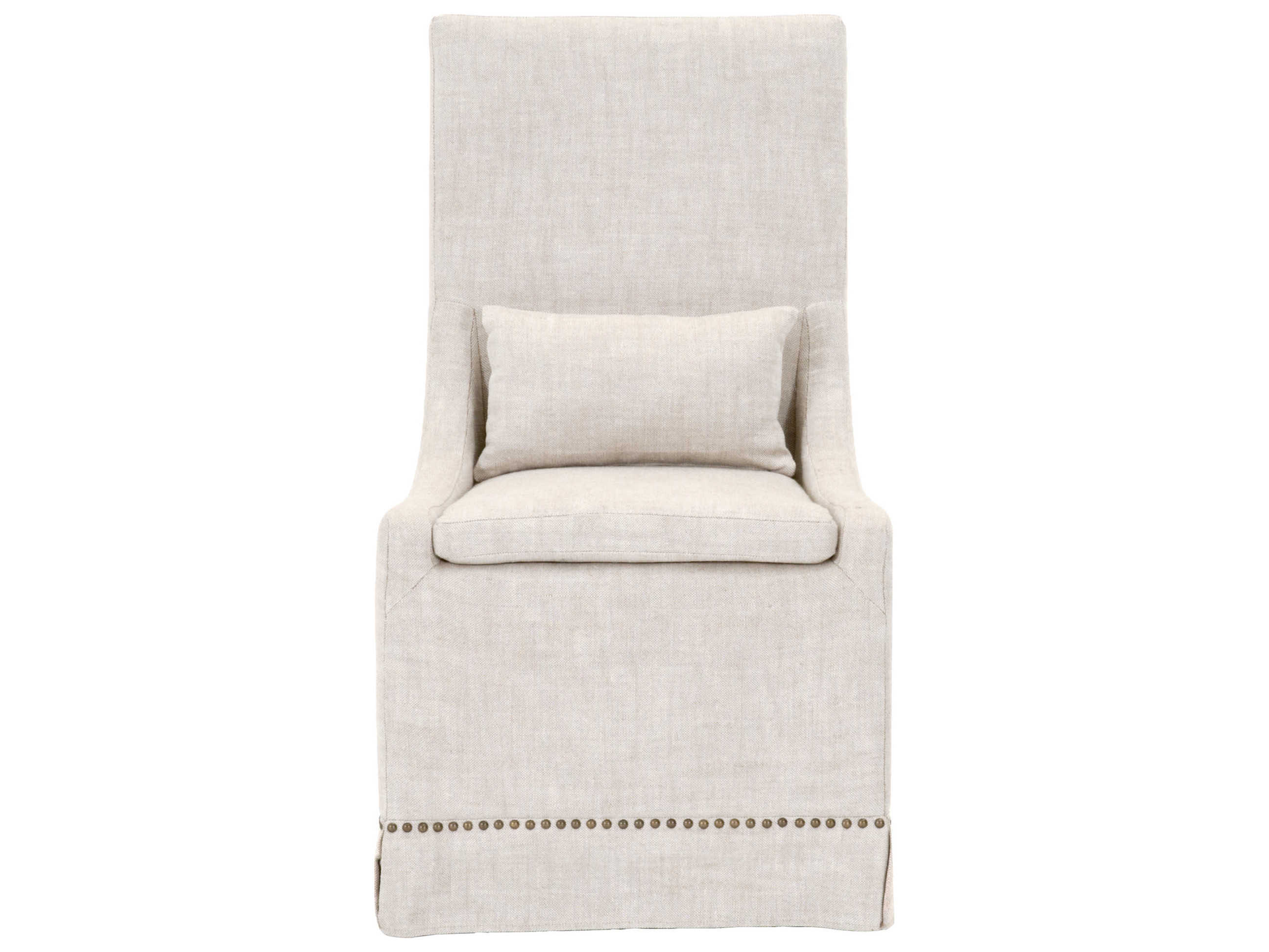 Luxecor Respite Birch Wood White Upholstered Side Dining Chair Set of 2