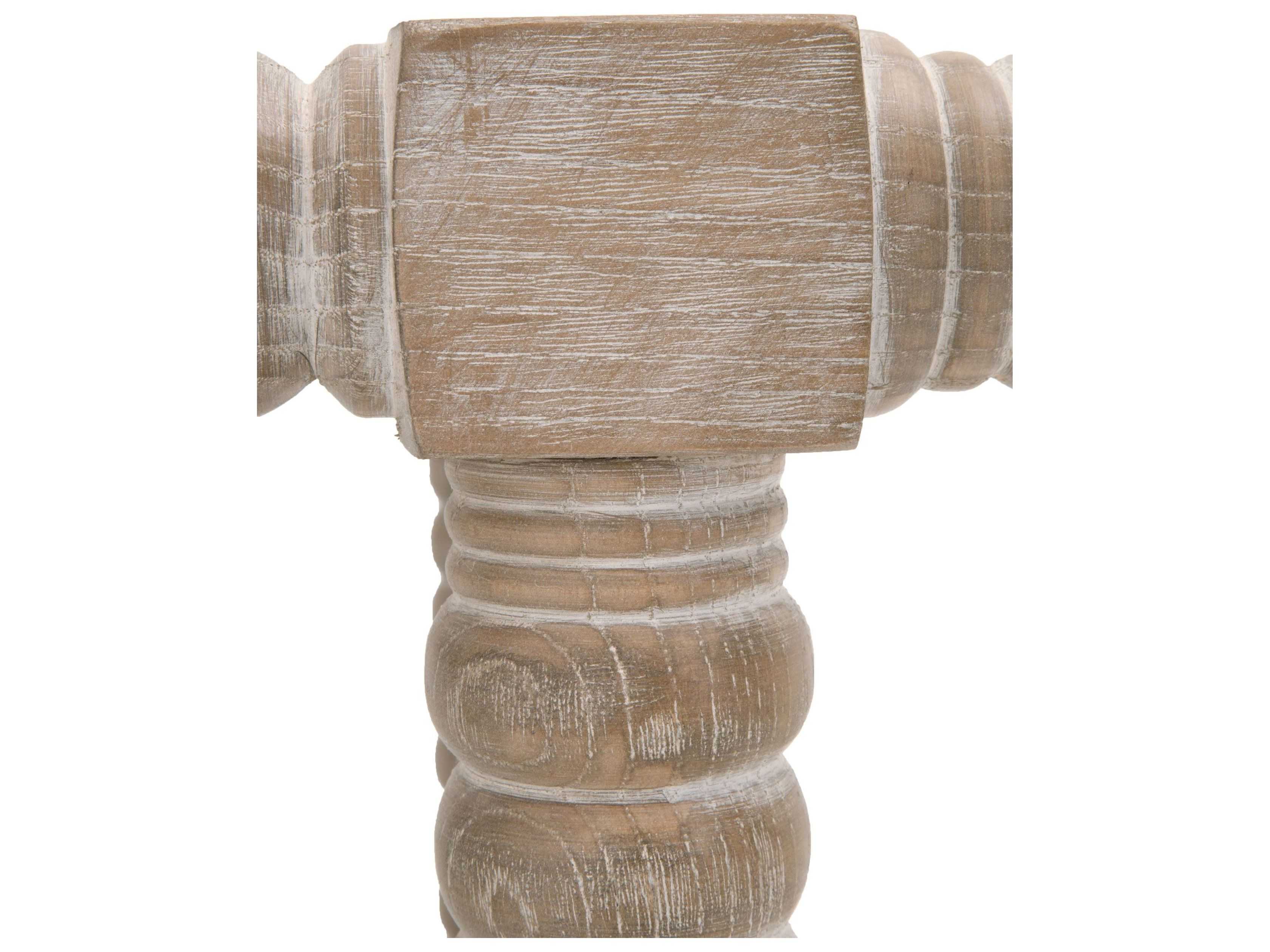 Essentials for Living Rue Upholstered Ash Wood Bisque French Linen Counter Stool