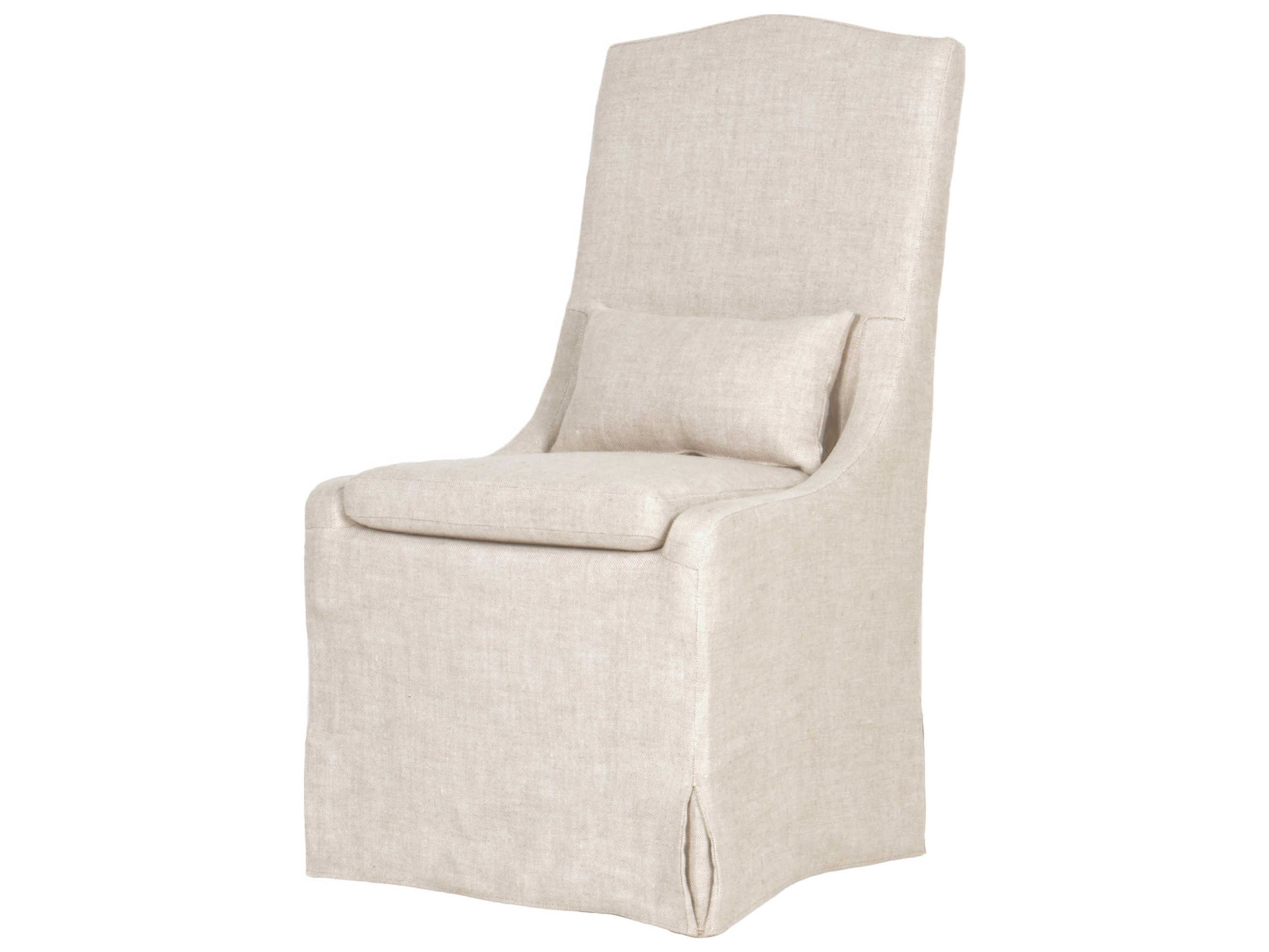 Essentials for Living Colette Ash Wood Beige Upholstered Side Dining Chair Set of 2