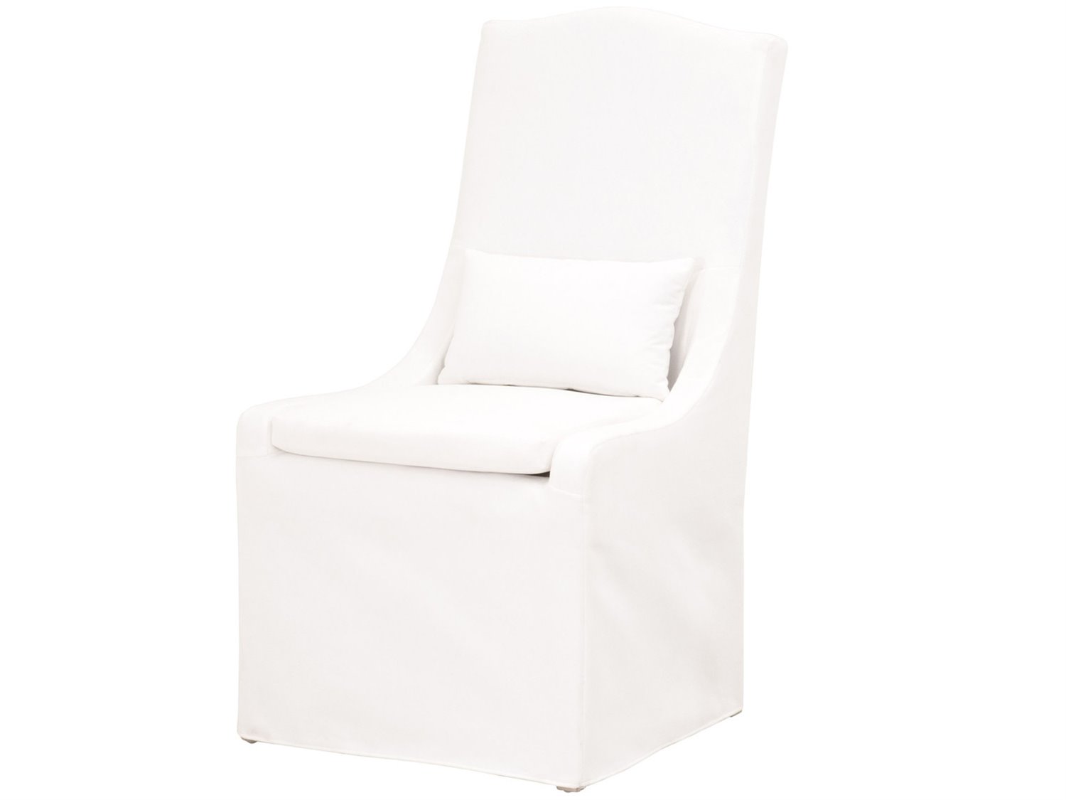 Essentials for Living Colette Ash Wood White Upholstered Side Dining Chair Set of 2