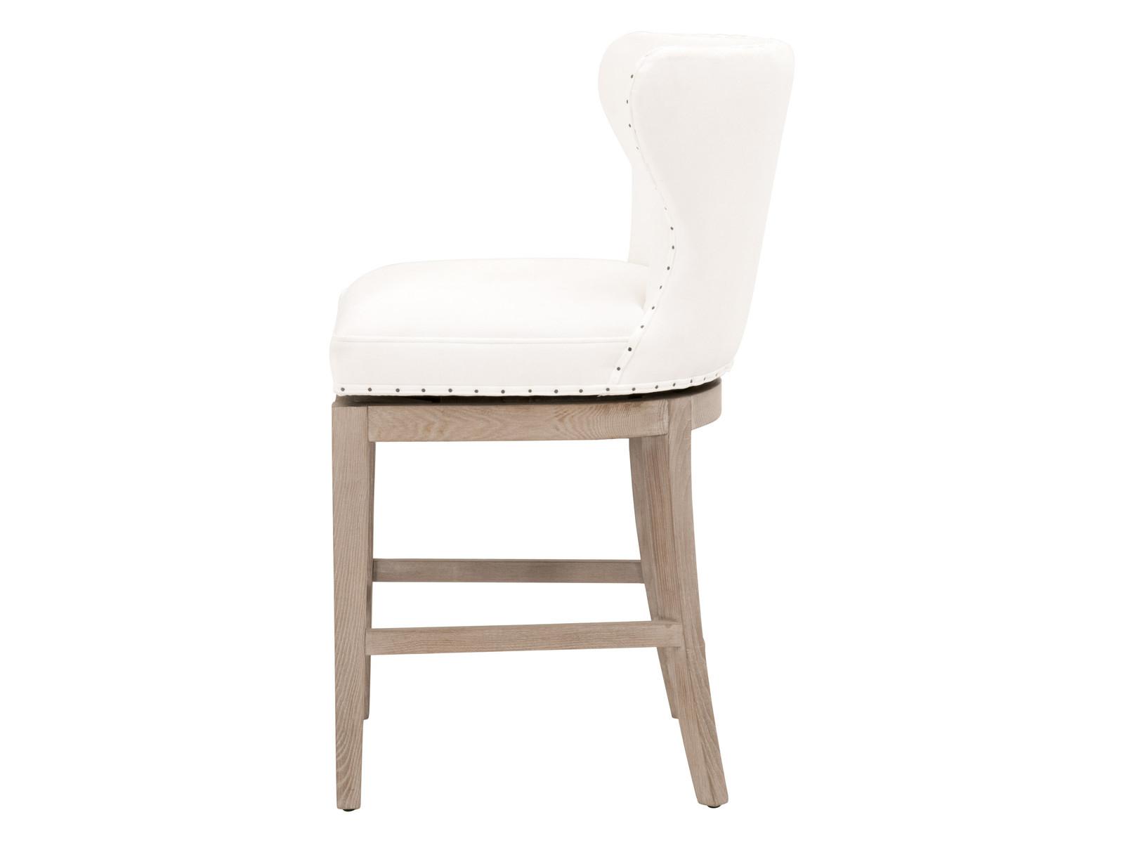 Essentials for Living Milton Swivel Upholstered Ash Wood Counter Stool