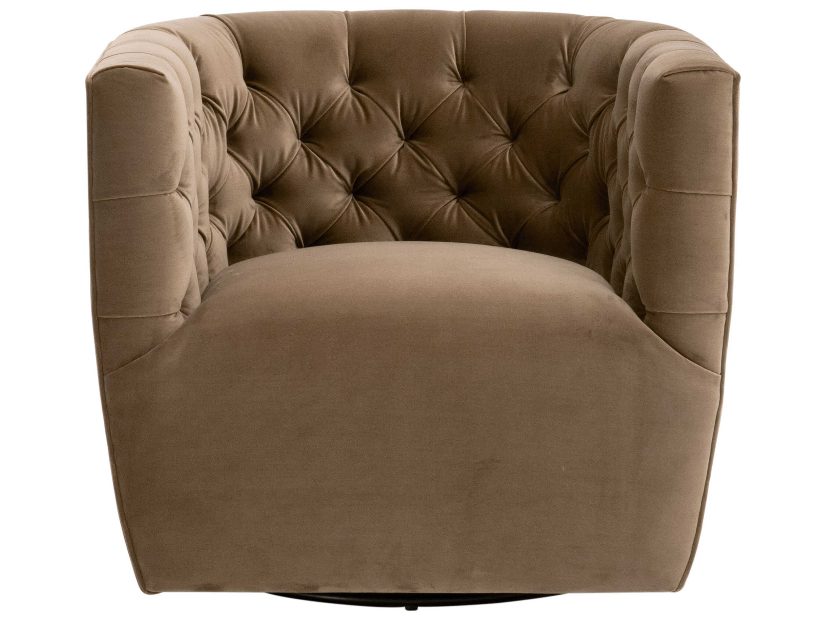Essentials for Living Essentials Marcel Swivel Brown Velvet Club Chair