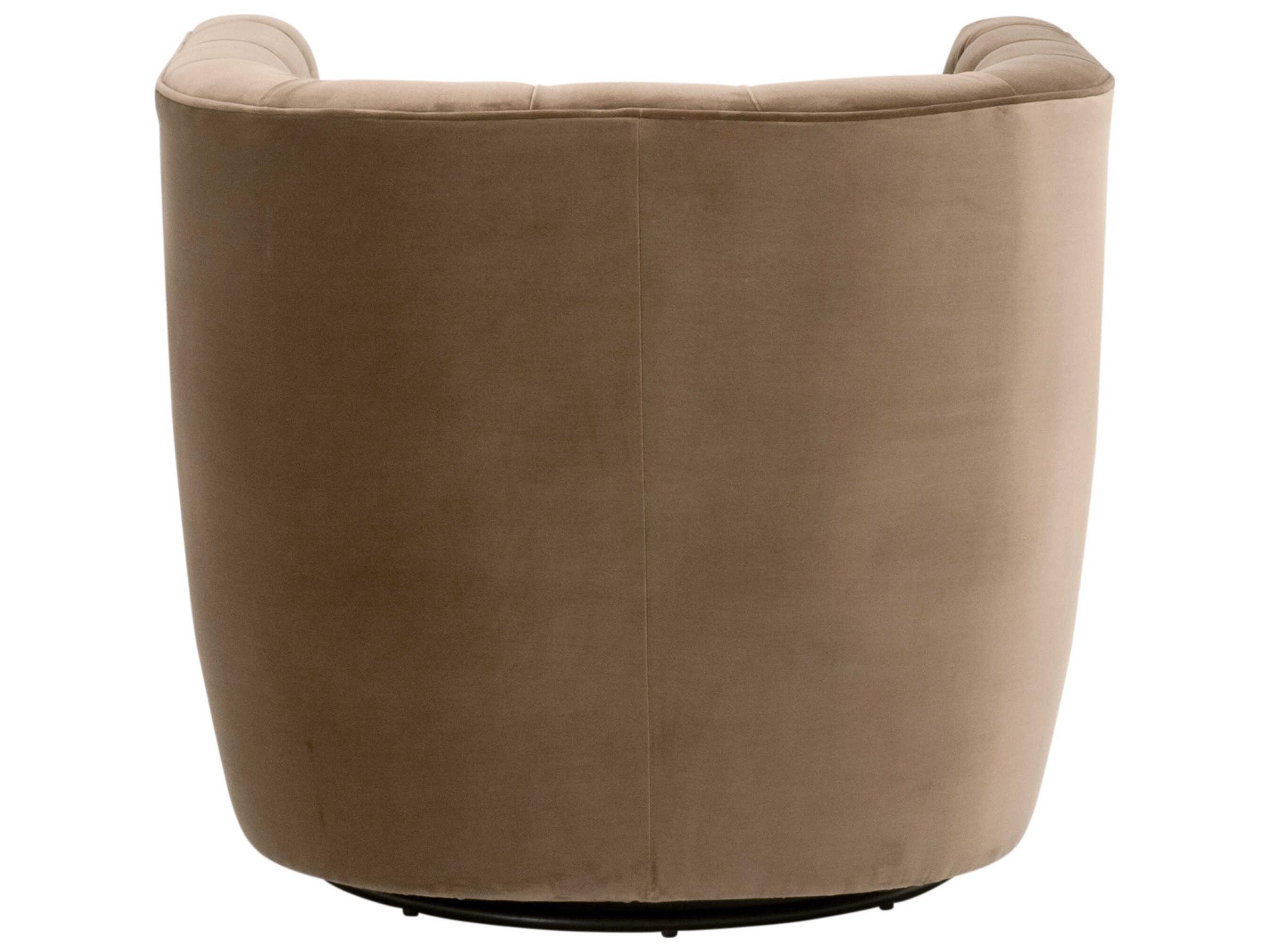 Essentials for Living Essentials Marcel Swivel Brown Velvet Club Chair