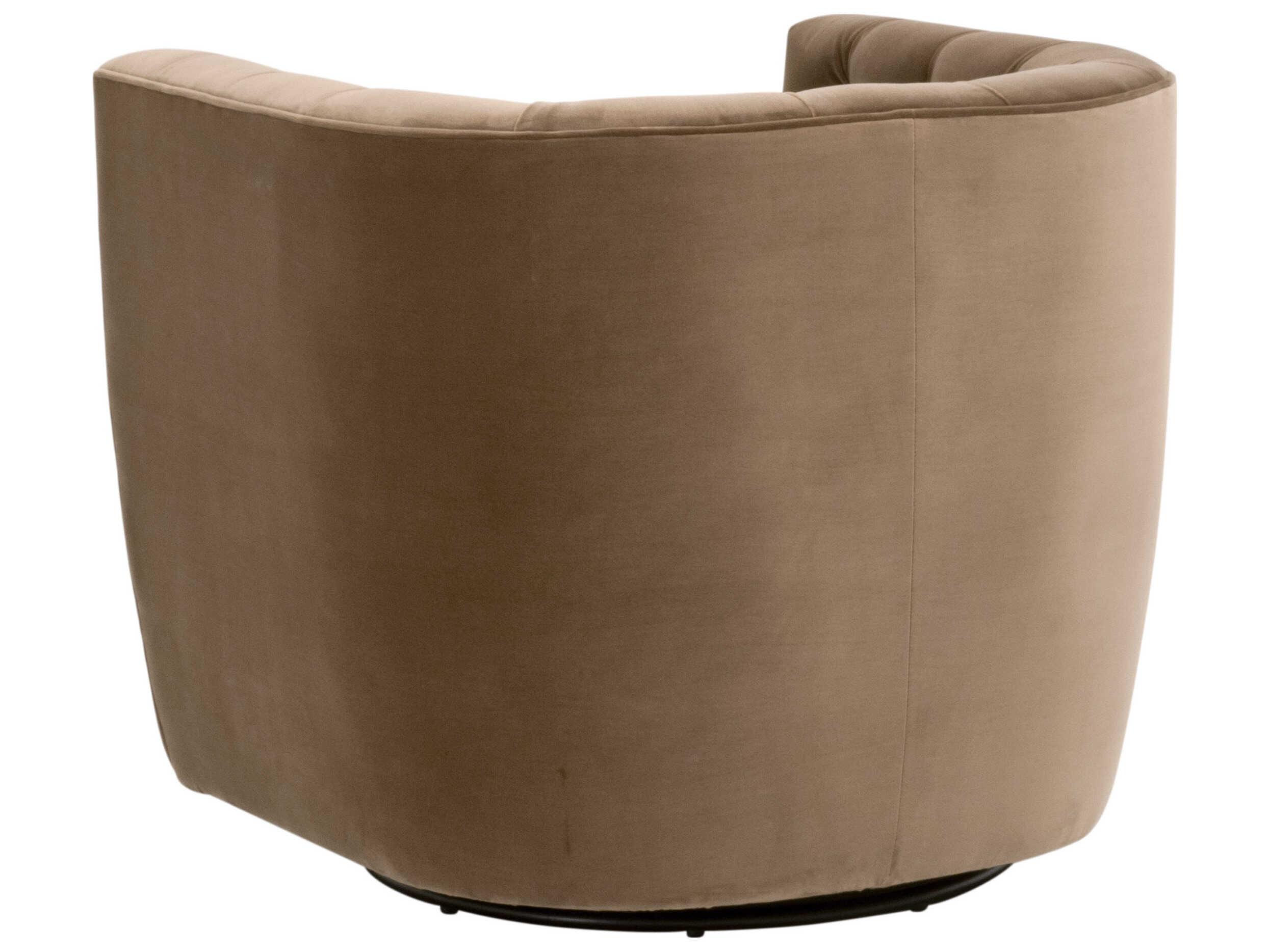 Essentials for Living Essentials Marcel Swivel Brown Velvet Club Chair