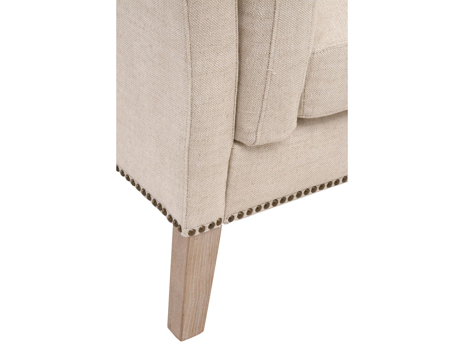 Essentials for Living Bisque French Linen Natural Gray Beige Upholstered Accent Bench