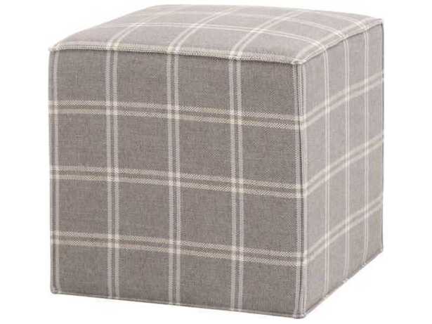 Essentials for Living Essentials Knox Gray Upholstered Ottoman