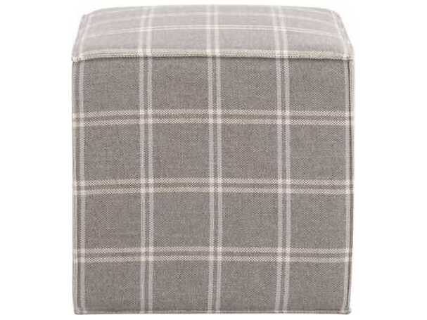 Essentials for Living Essentials Knox Gray Upholstered Ottoman