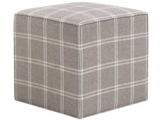 Essentials for Living Essentials Knox Gray Upholstered Ottoman