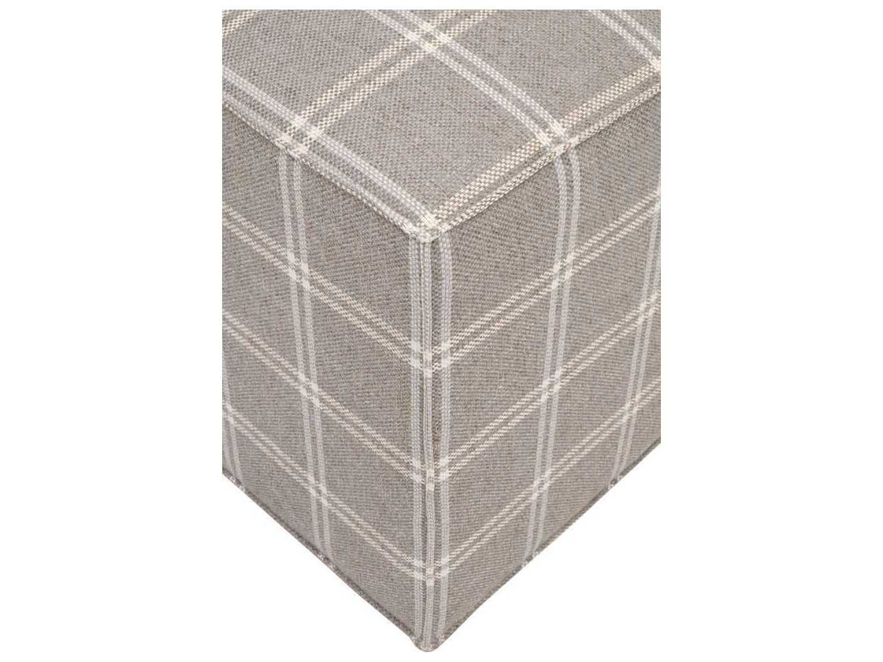 Essentials for Living Essentials Knox Gray Upholstered Ottoman