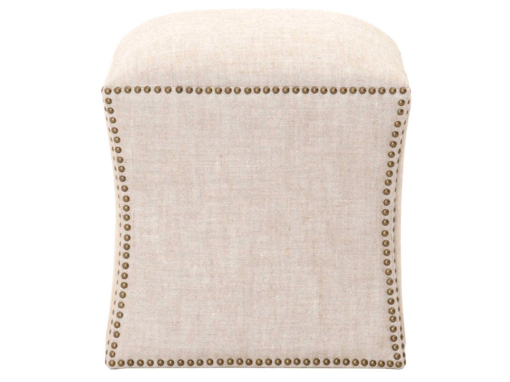 Essentials for Living York Bisque Beige Upholstered Ottoman