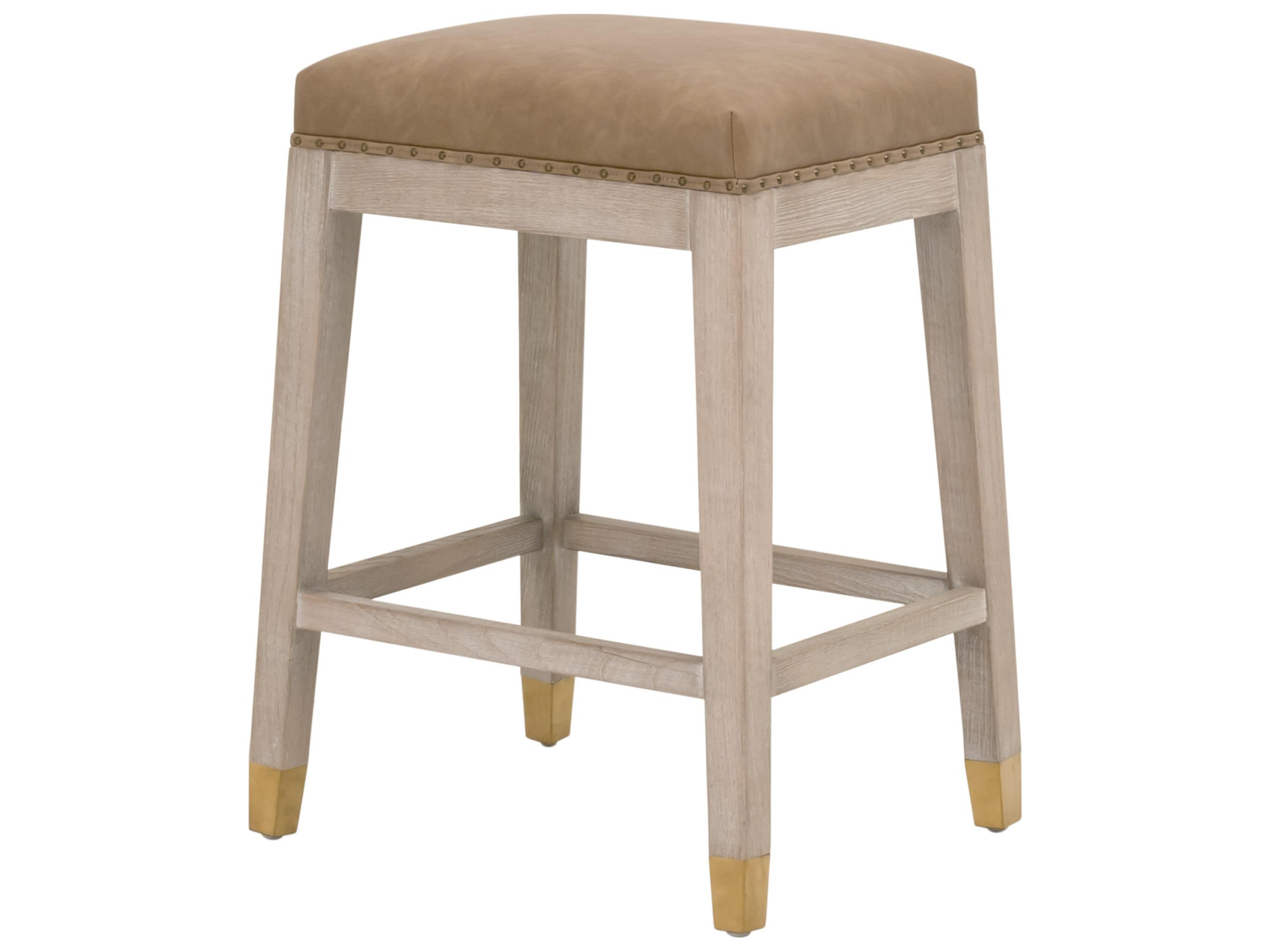 Essentials for Living Wyatt Upholstered Solid Wood Counter Stool