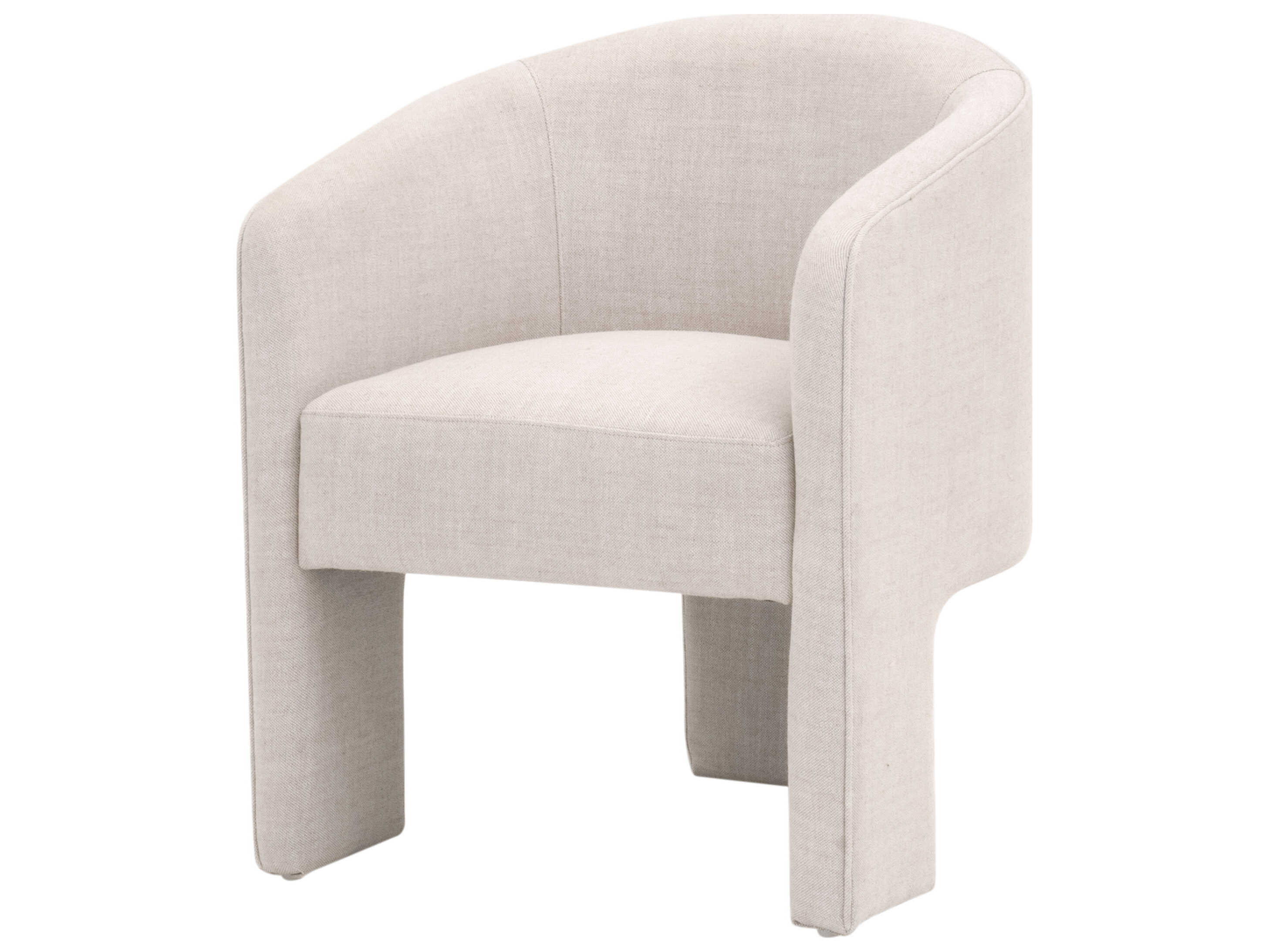 Essentials for Living Essentials Hall White Upholstered Arm Dining Chair