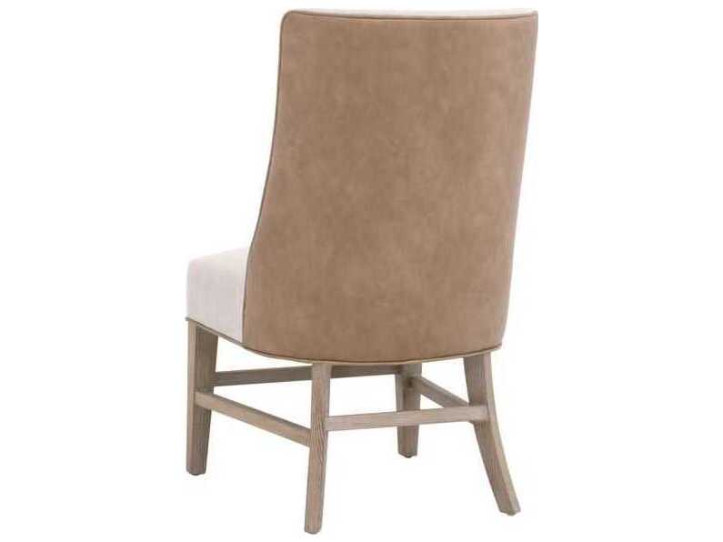 Luxecor Respite Ash Wood White Upholstered Armless Dining Chair