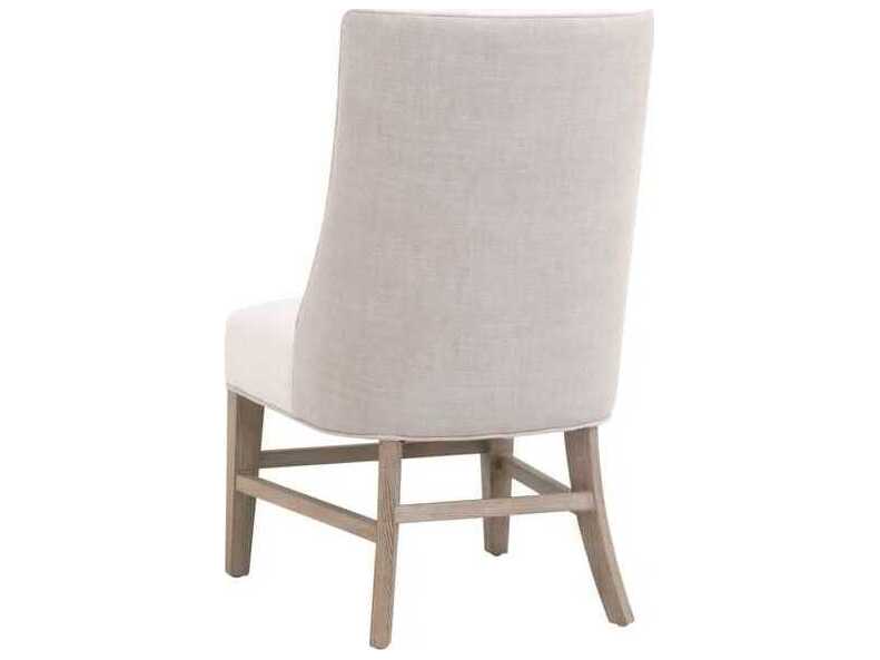 Essentials for Living Essentials Duet Ash Wood White Upholstered Armless Dining Chair