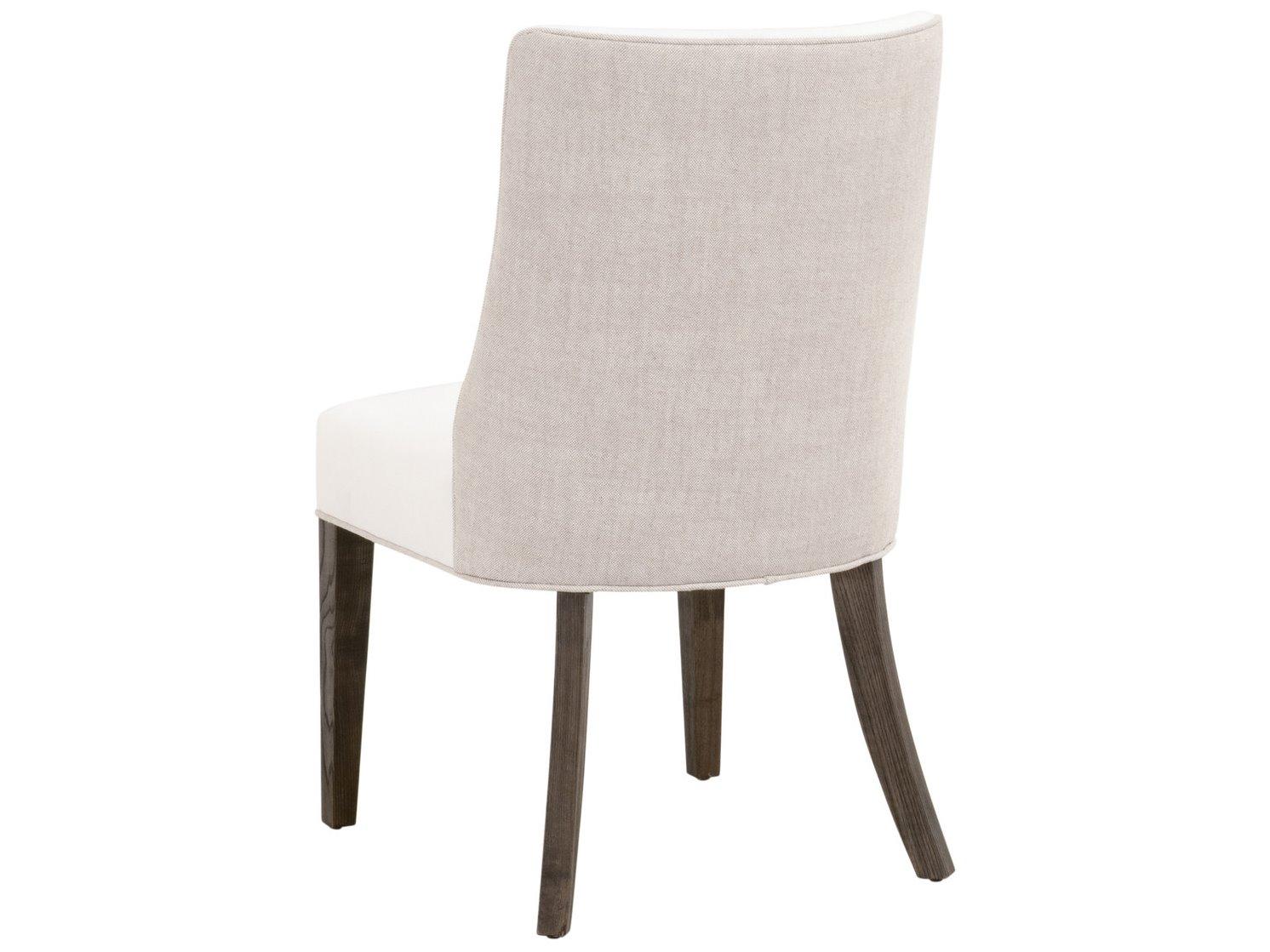 Essentials for Living Ash Wood White Upholstered Side Dining Chair