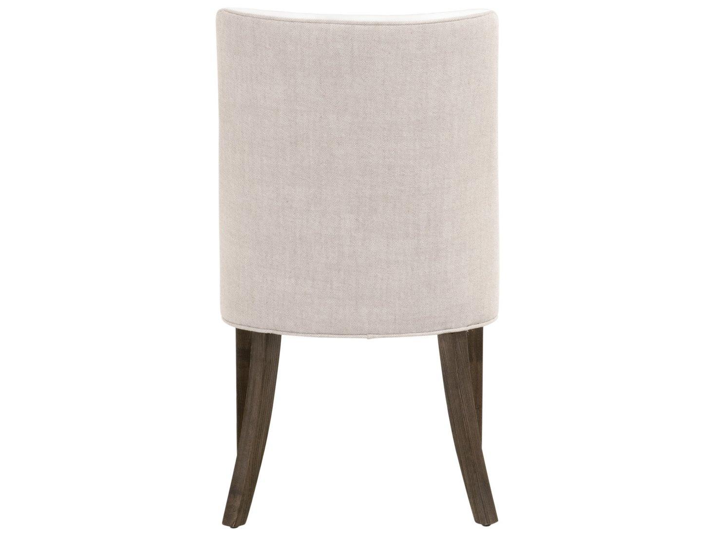 Essentials for Living Ash Wood White Upholstered Side Dining Chair