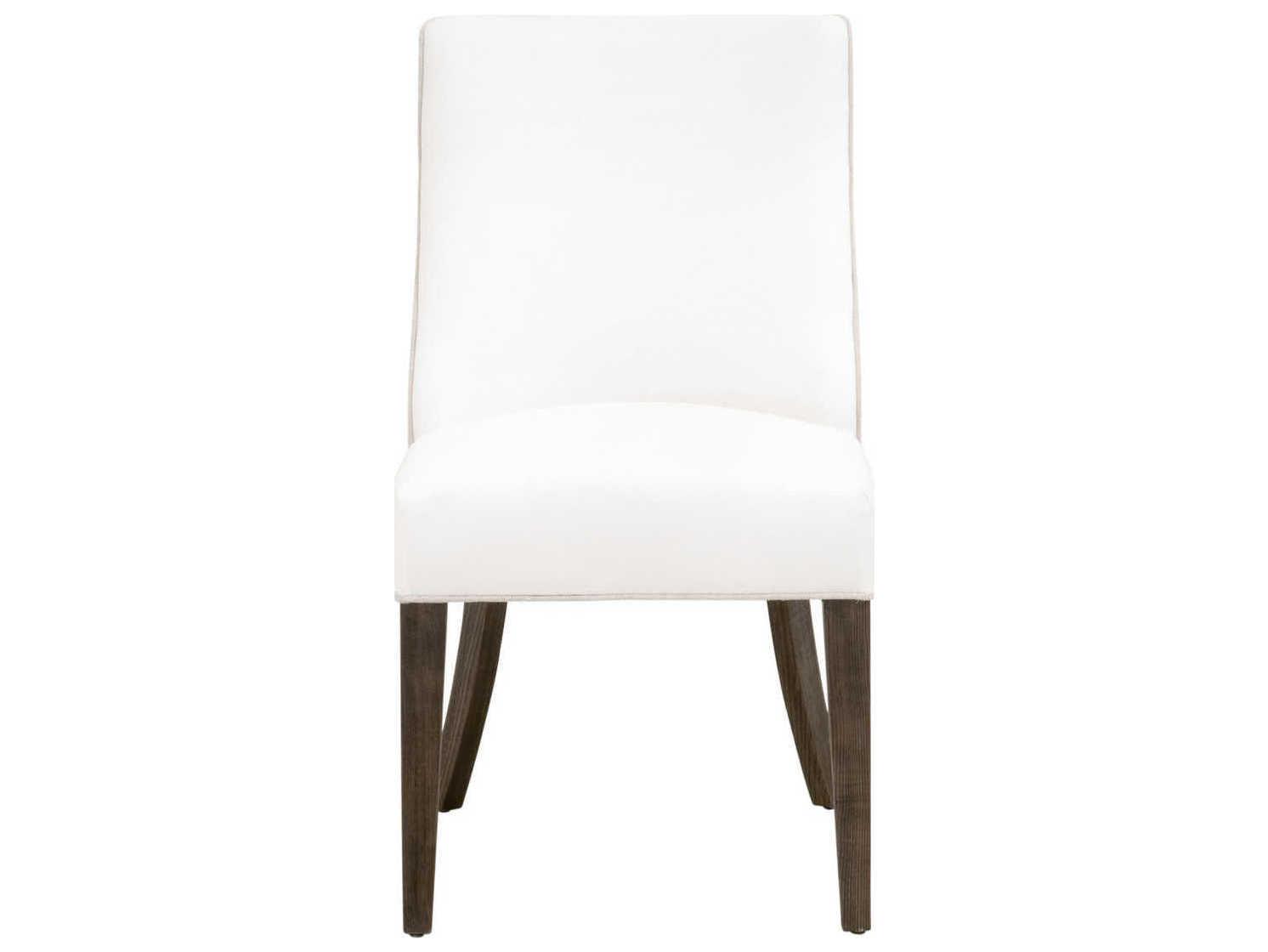 Essentials for Living Ash Wood White Upholstered Side Dining Chair