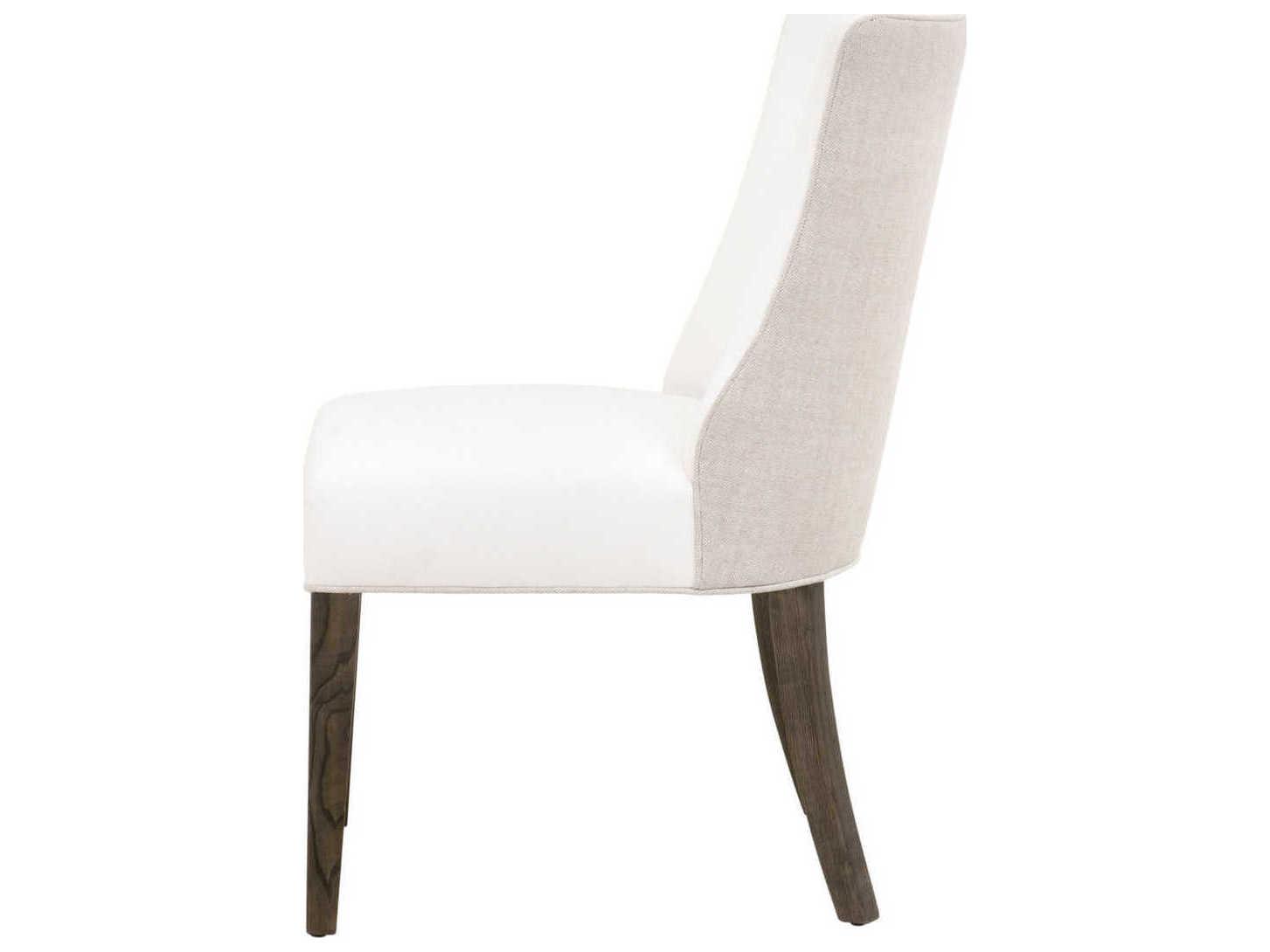 Essentials for Living Ash Wood White Upholstered Side Dining Chair