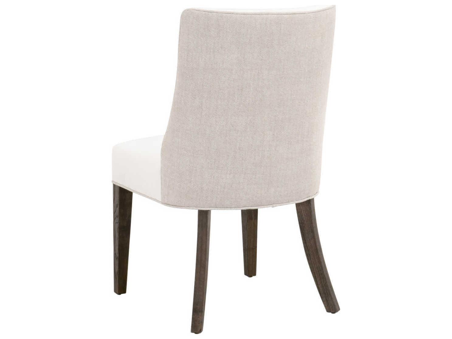 Essentials for Living Ash Wood White Upholstered Side Dining Chair