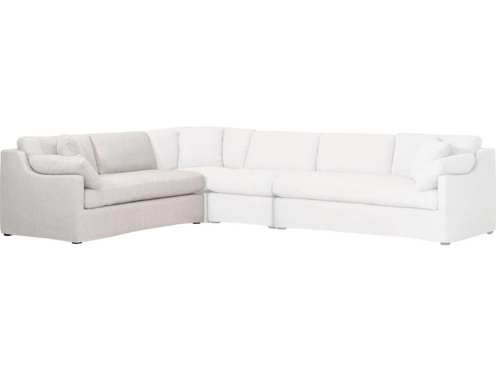 Luxecor Respite LAF Bisque Espresso Cream Upholstered Loveseat