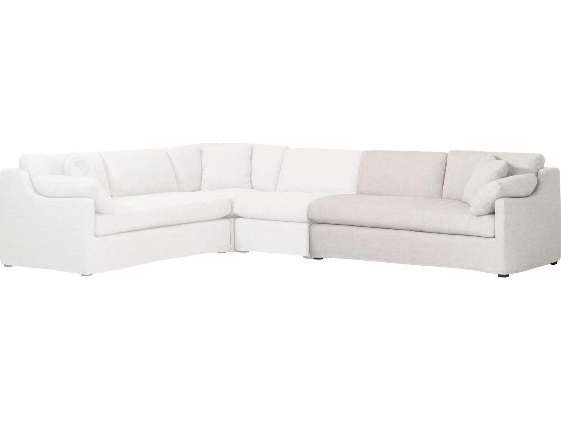 Luxecor Respite RAF Bisque Espresso Cream Upholstered Loveseat
