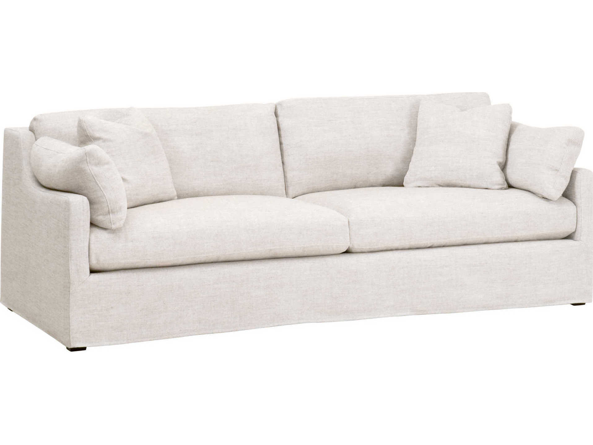 Essentials for Living Stitch & Hand Lena Bisque Espresso Cream Upholstered Sofa