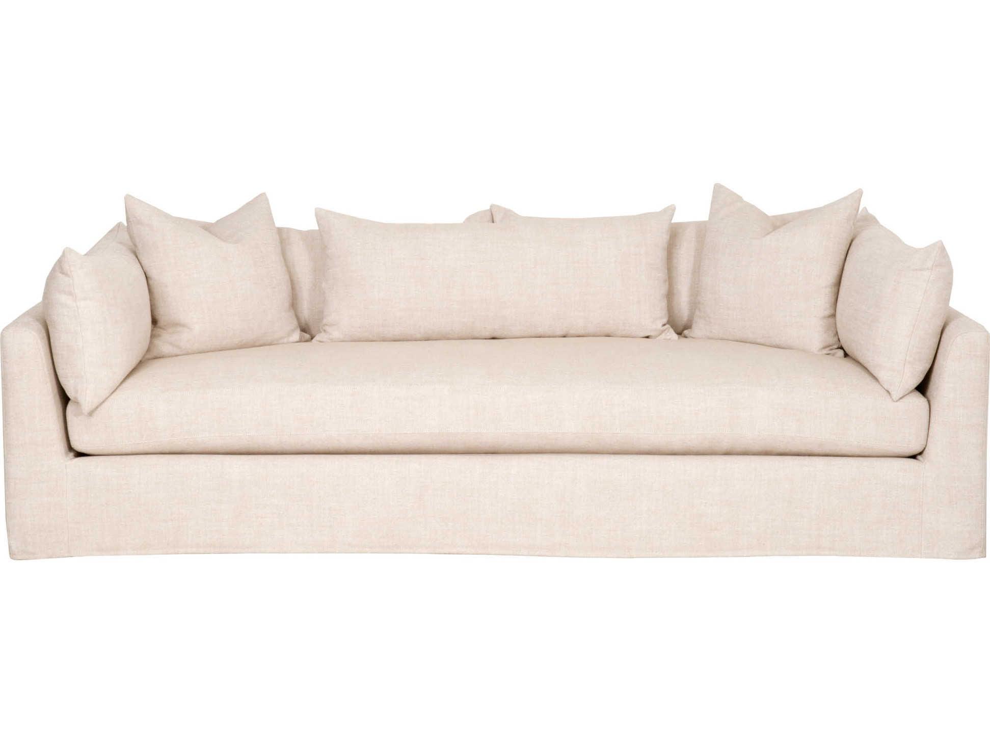 Luxecor Respite Bisque Espresso Cream Upholstered Sofa