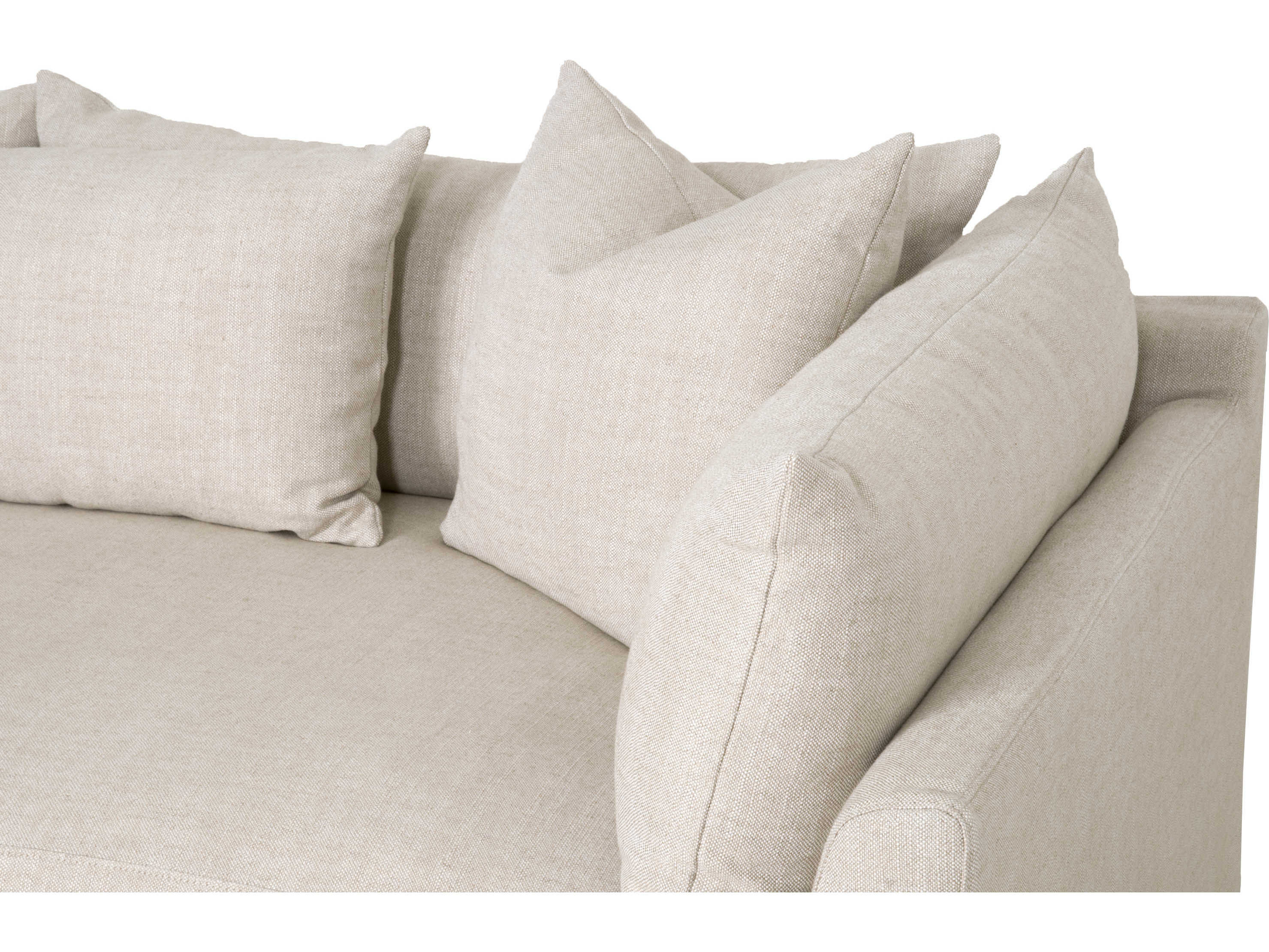 Luxecor Respite Bisque Espresso Cream Upholstered Sofa