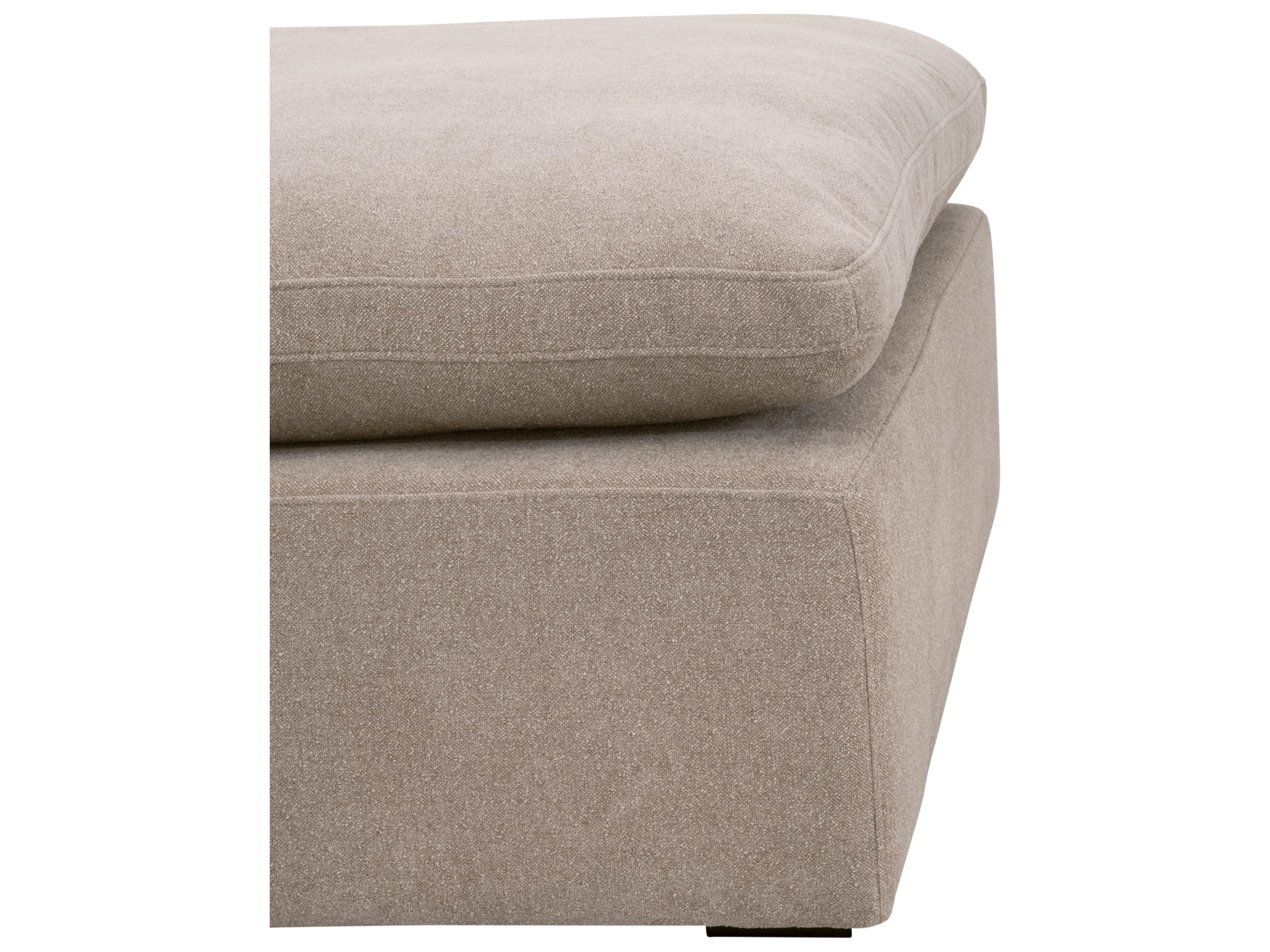 Luxecor Respite Beige Upholstered Ottoman