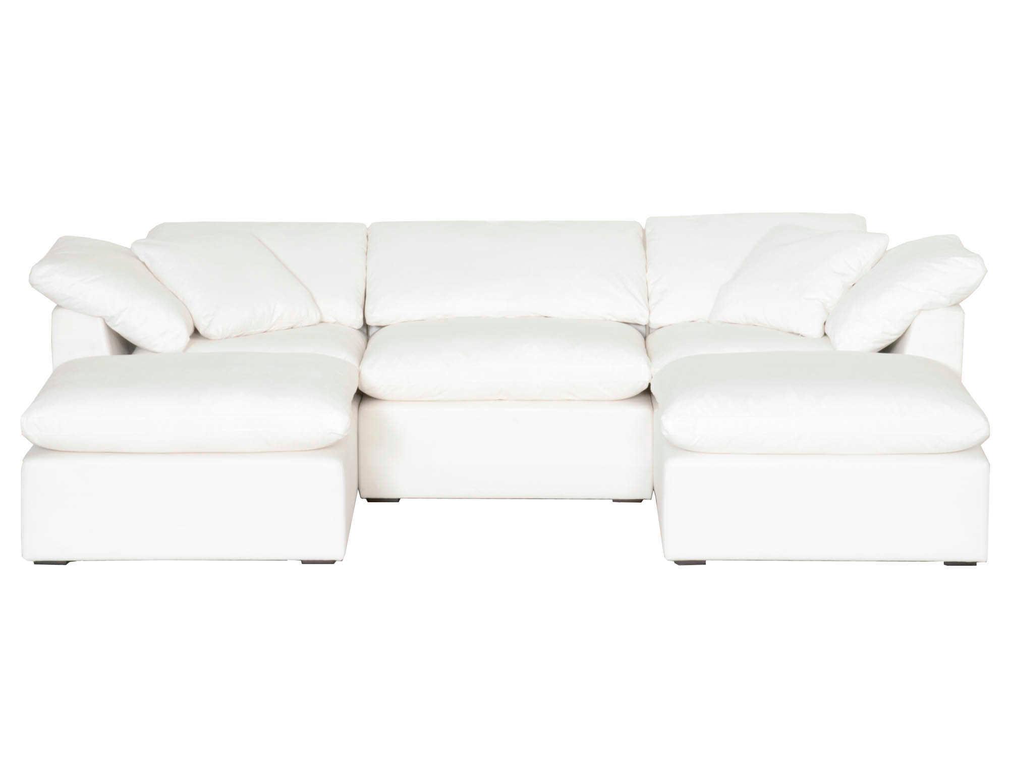 Luxecor Respite White Upholstered Ottoman