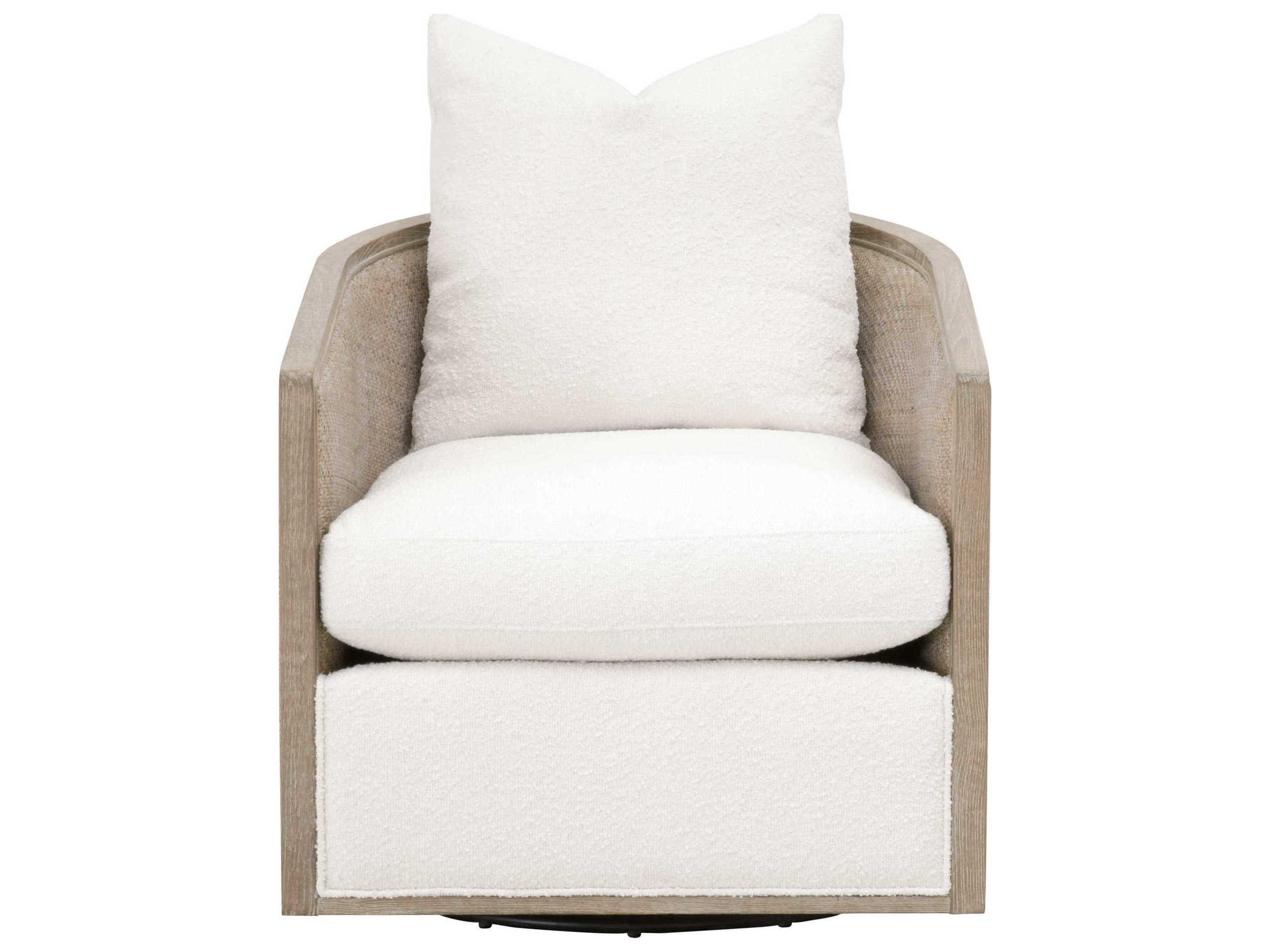 Essentials for Living Stitch & Hand McGuire Swivel Brown Fabric Accent Chair