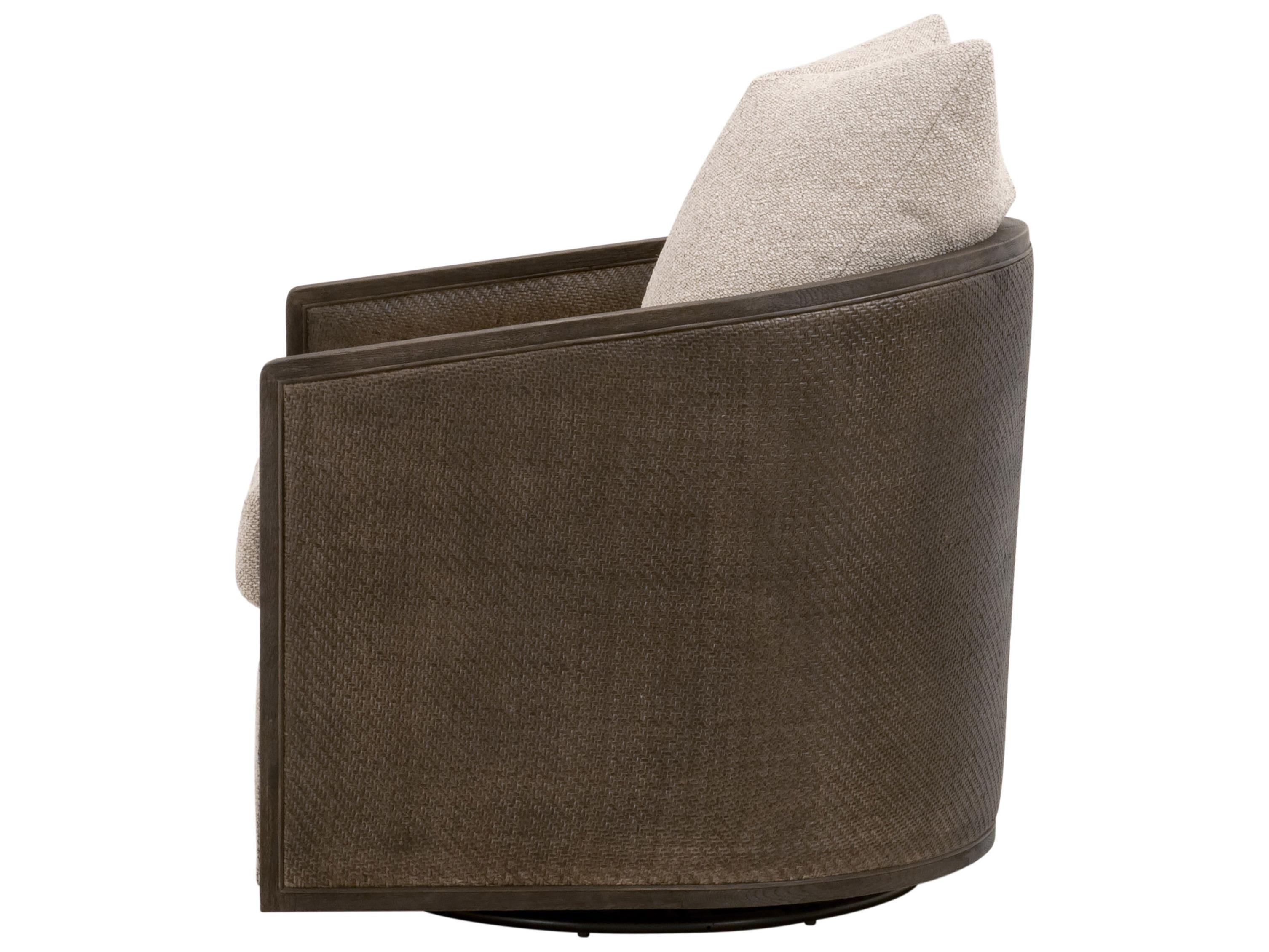 Luxecor Respite Swivel Brown Club Chair