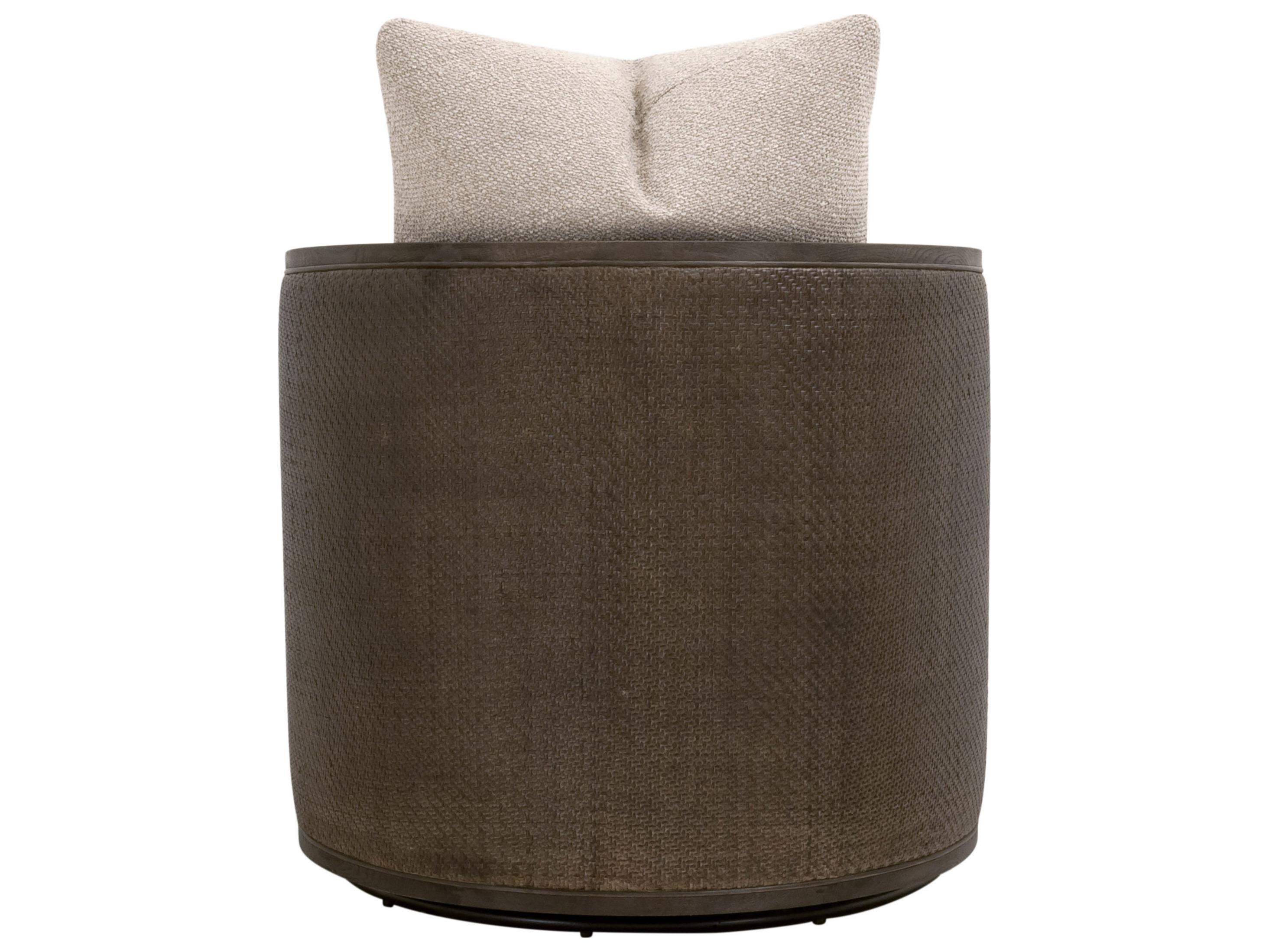 Luxecor Respite Swivel Brown Club Chair