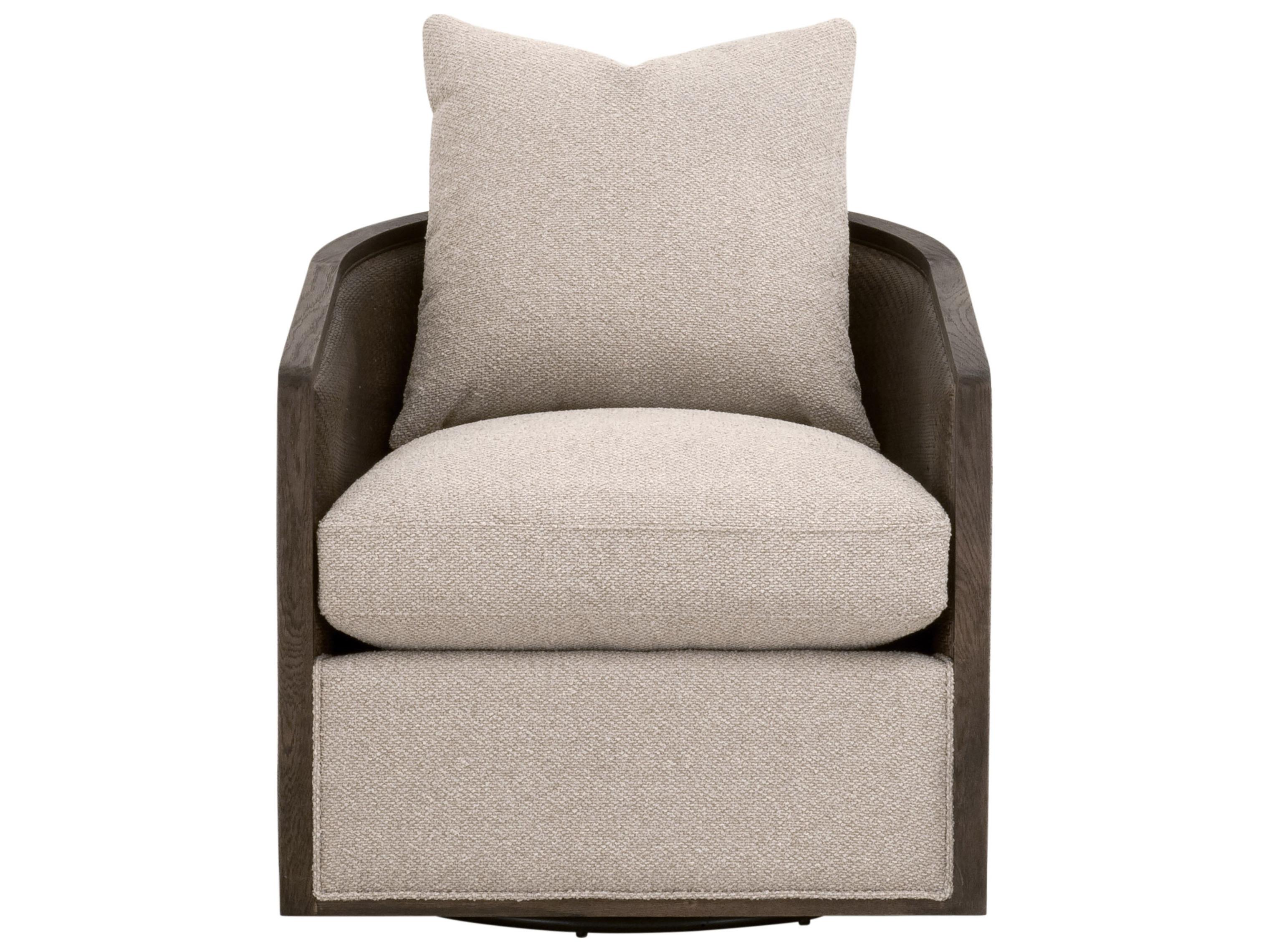 Luxecor Respite Swivel Brown Club Chair