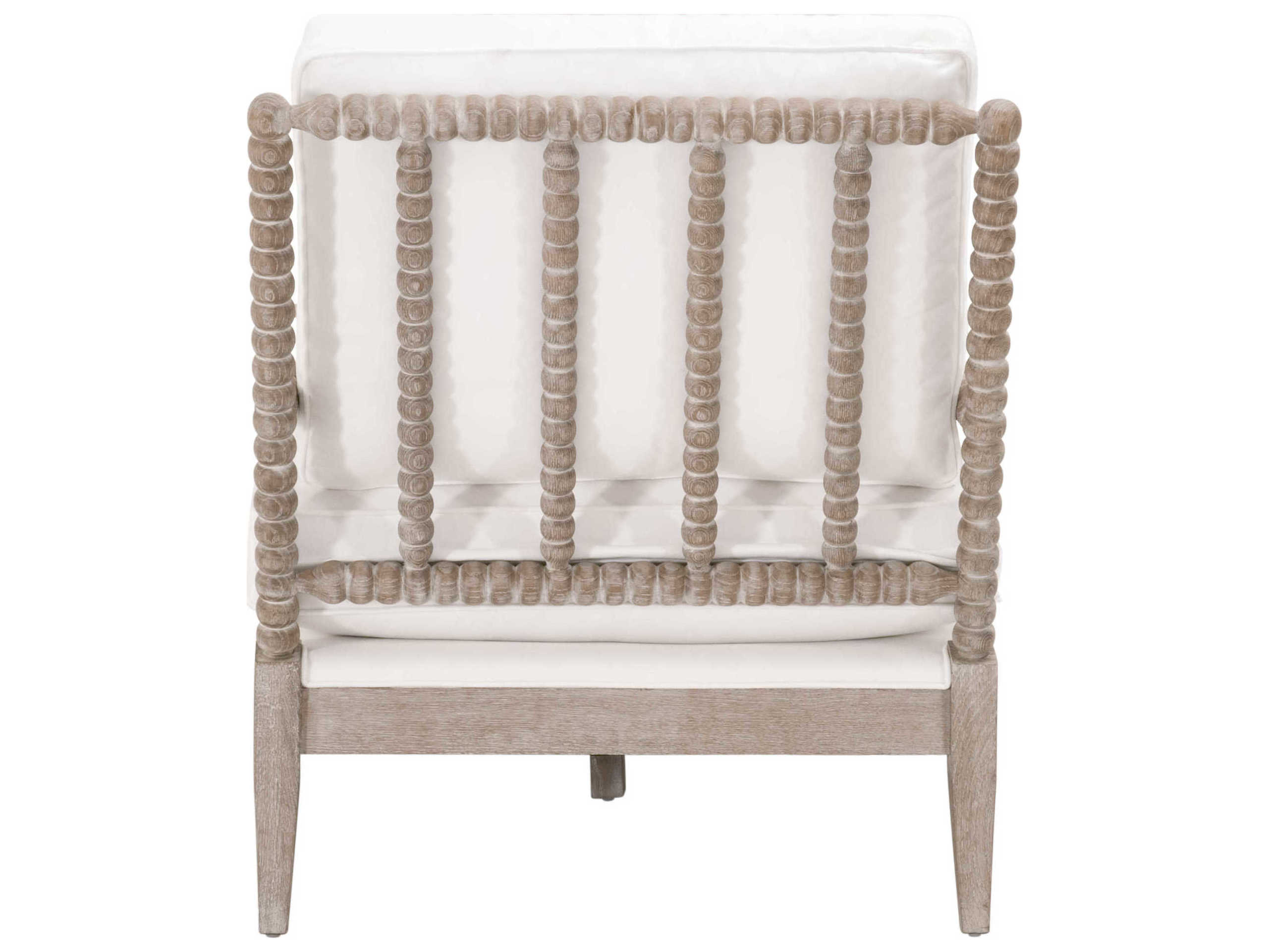 Essentials for Living Stitch & Hand Rouleau White Upholstered Chaise