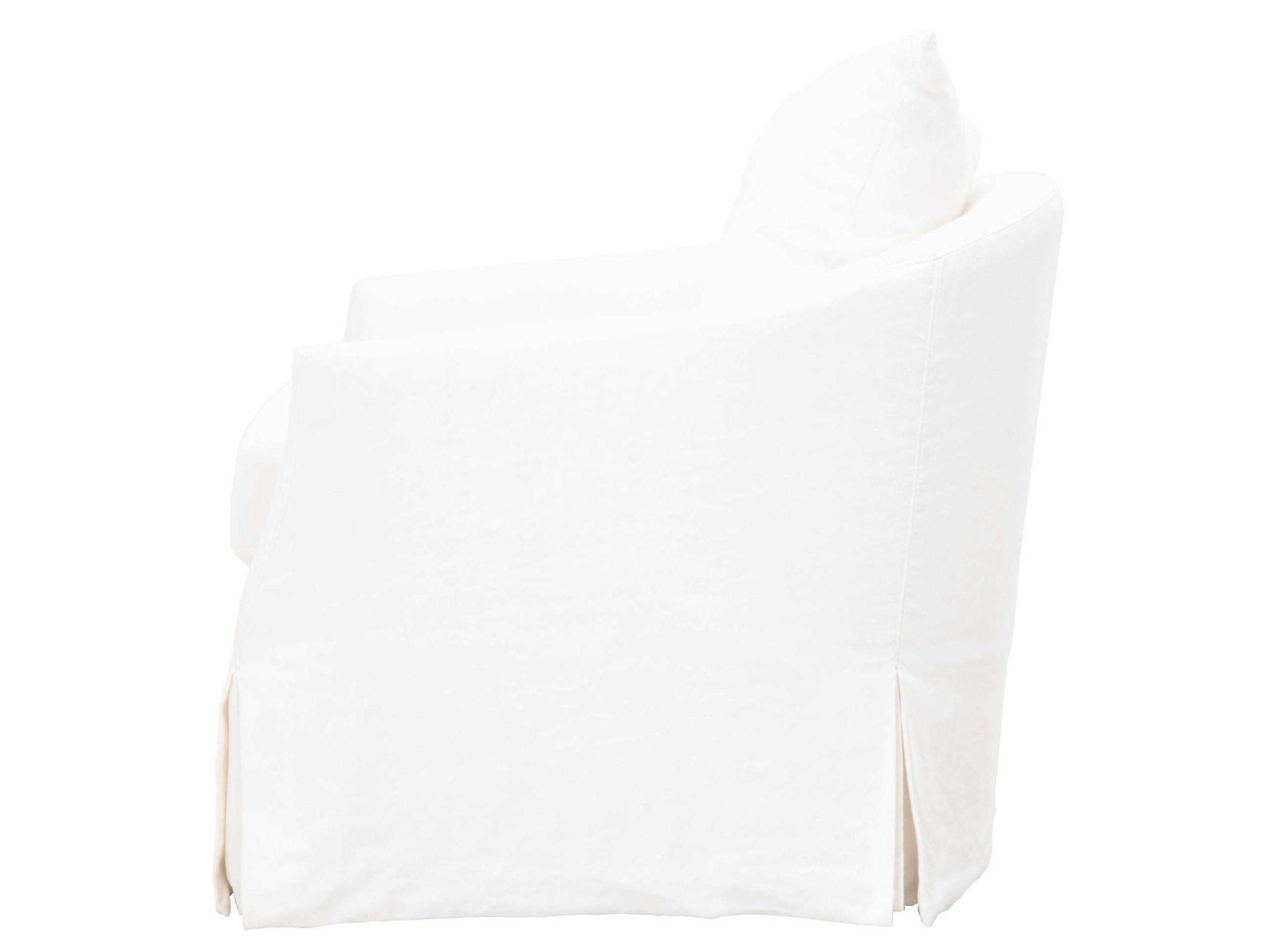 Essentials for Living Stitch & Hand Faye Swivel White Fabric Accent Chair