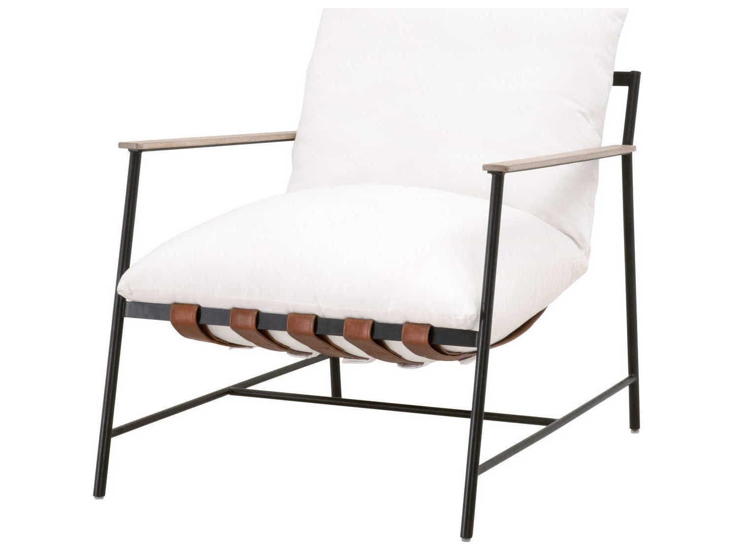 Luxecor Respite White Fabric Accent Chair