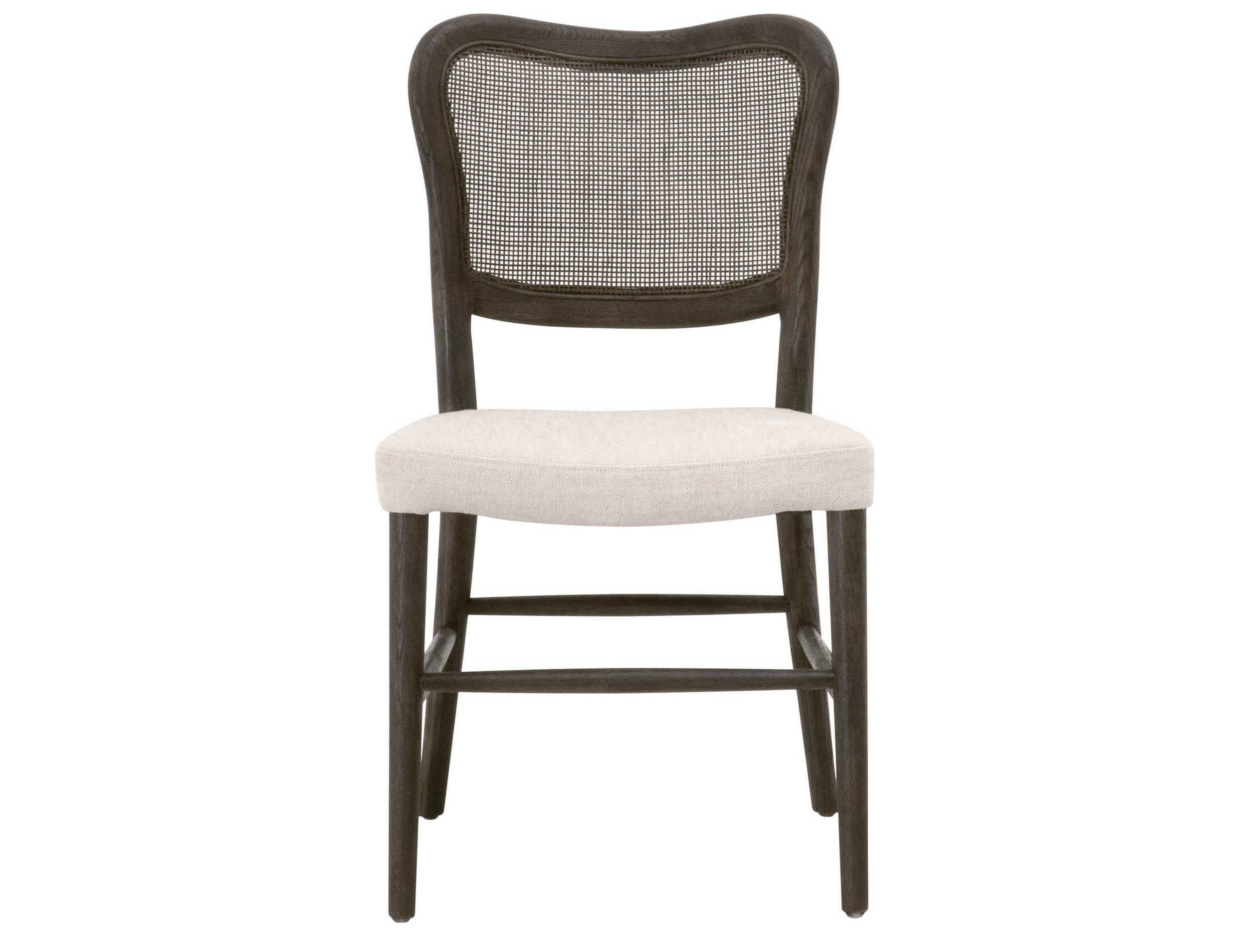 Essentials for Living Stitch & Hand Cela Oak Wood Brown Upholstered Side Dining Chair Set of 2