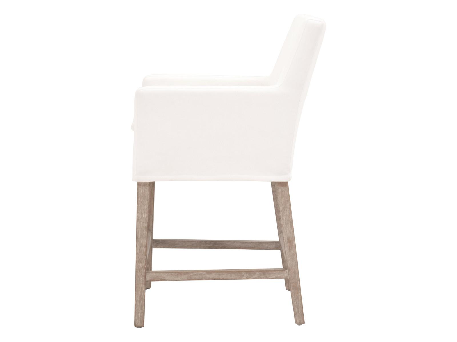 Luxecor Respite Upholstered Oak Wood Counter Stool