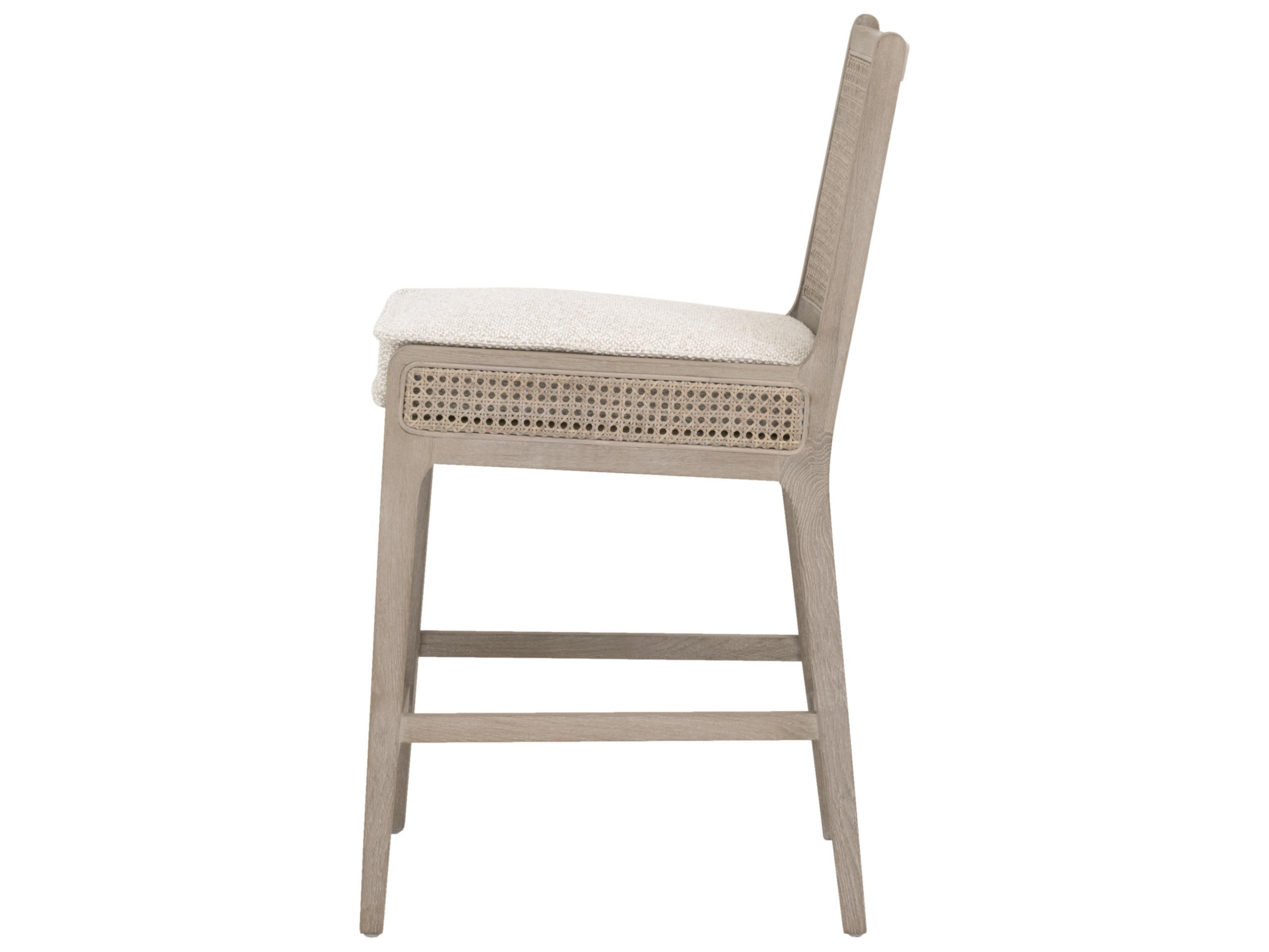 Essentials for Living Stitch & Hand - Dining & Bedroom Leone Upholstered Oak Wood Counter Stool