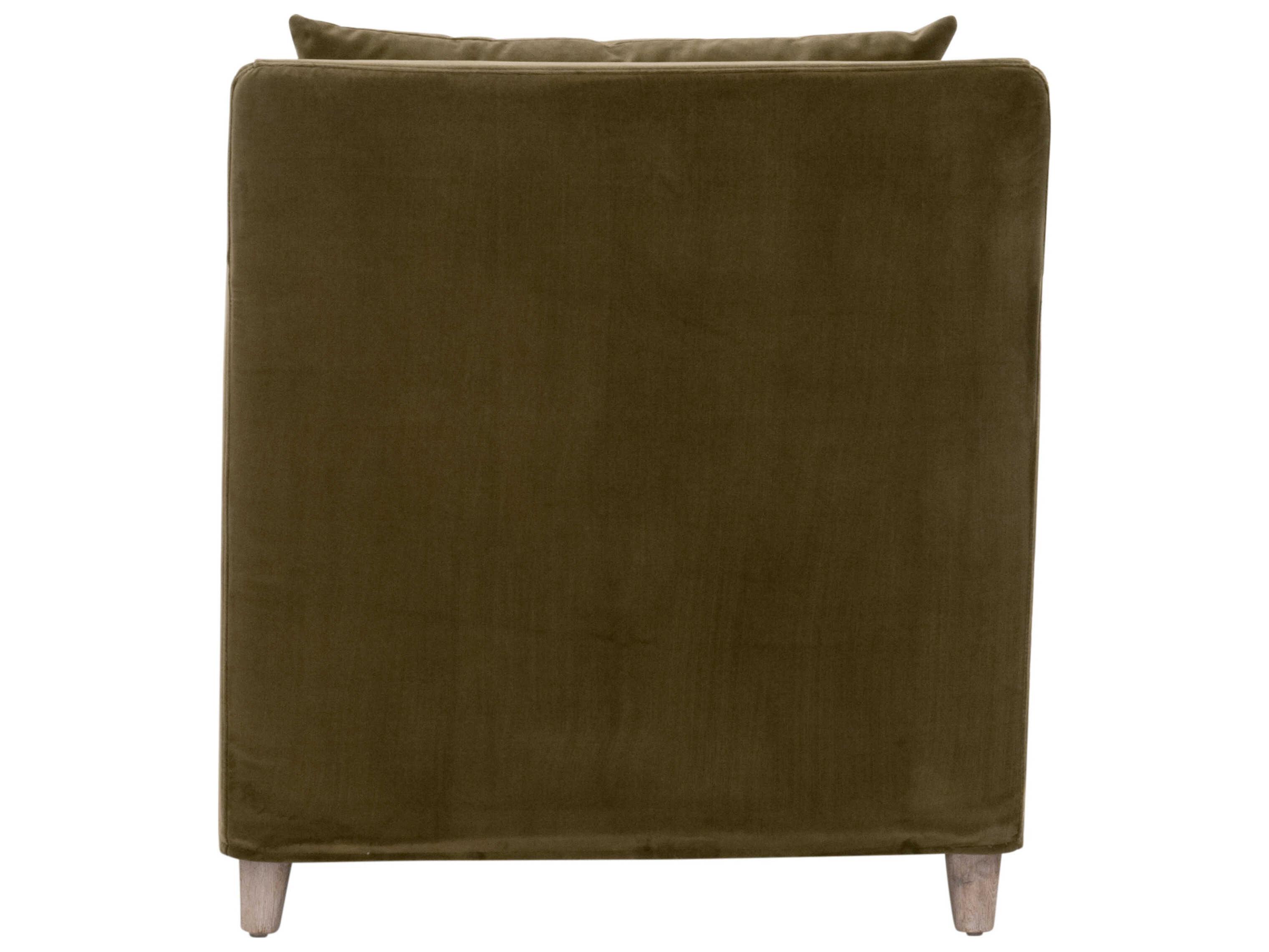 Essentials for Living Stitch & Hand - Upholstery Jade Slipcover Rolling Green Velvet Club Chair