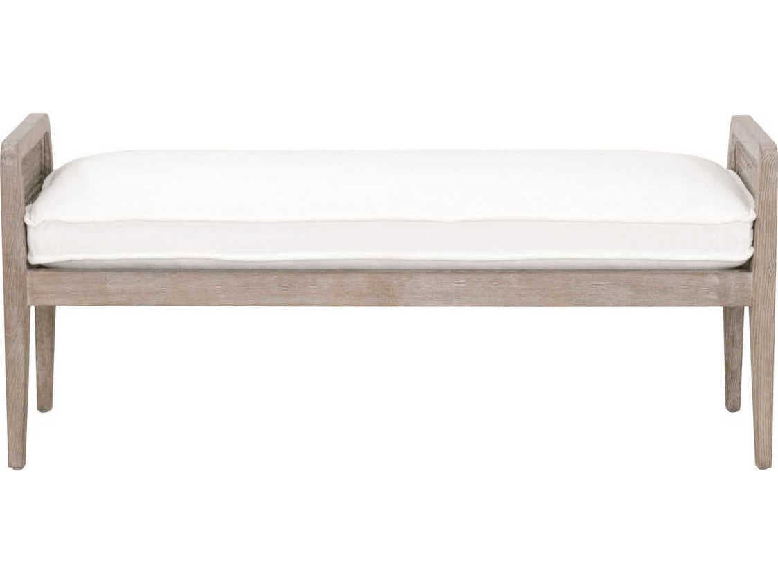 Essentials for Living Stitch & Hand White Upholstered Accent Bench