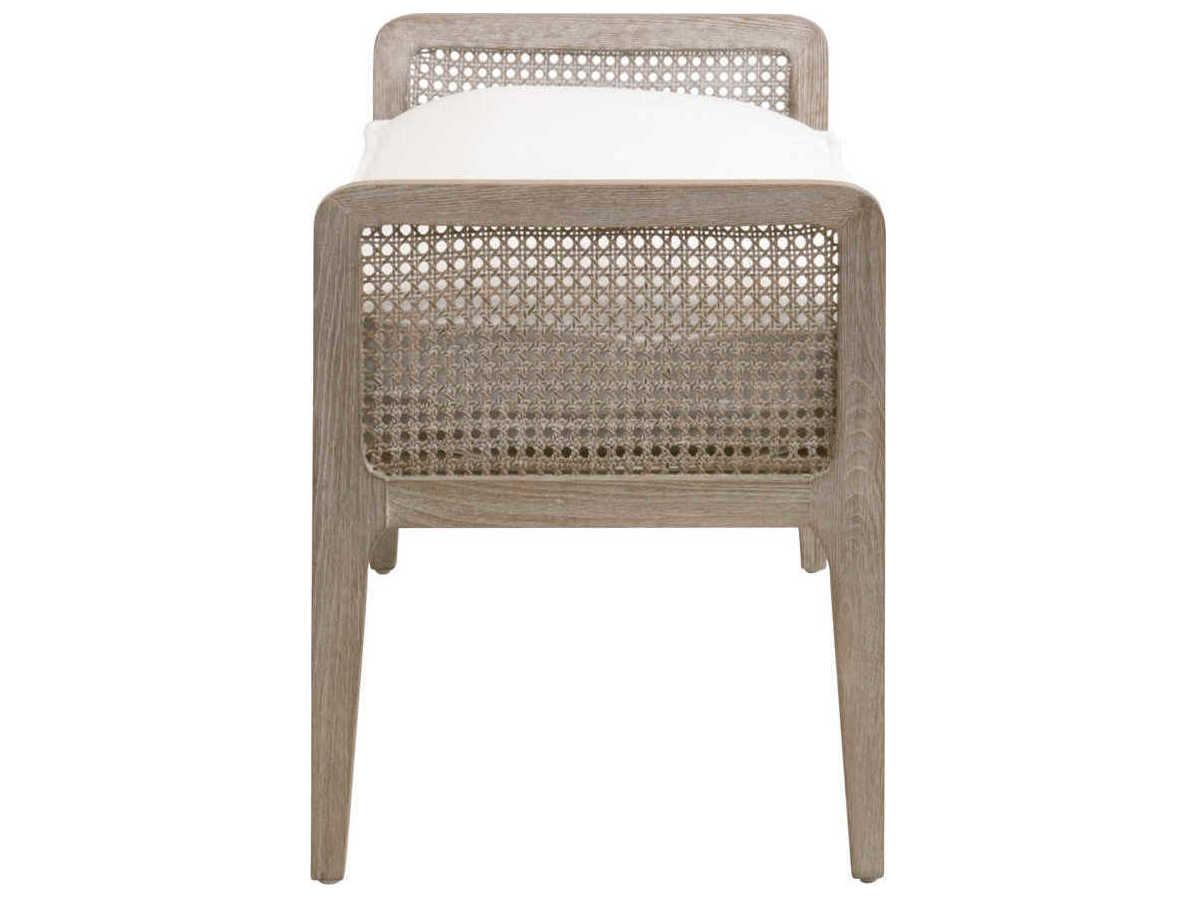 Essentials for Living Stitch & Hand White Upholstered Accent Bench